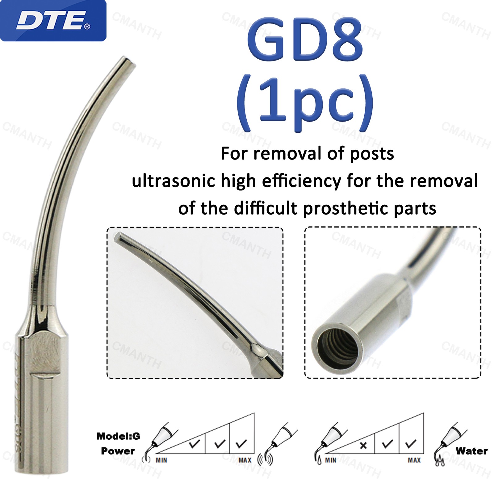 Woodpecker DTE Dental Ultrasonic Scaler Tips GD-Series Fit SATELEC ACTEON NSK