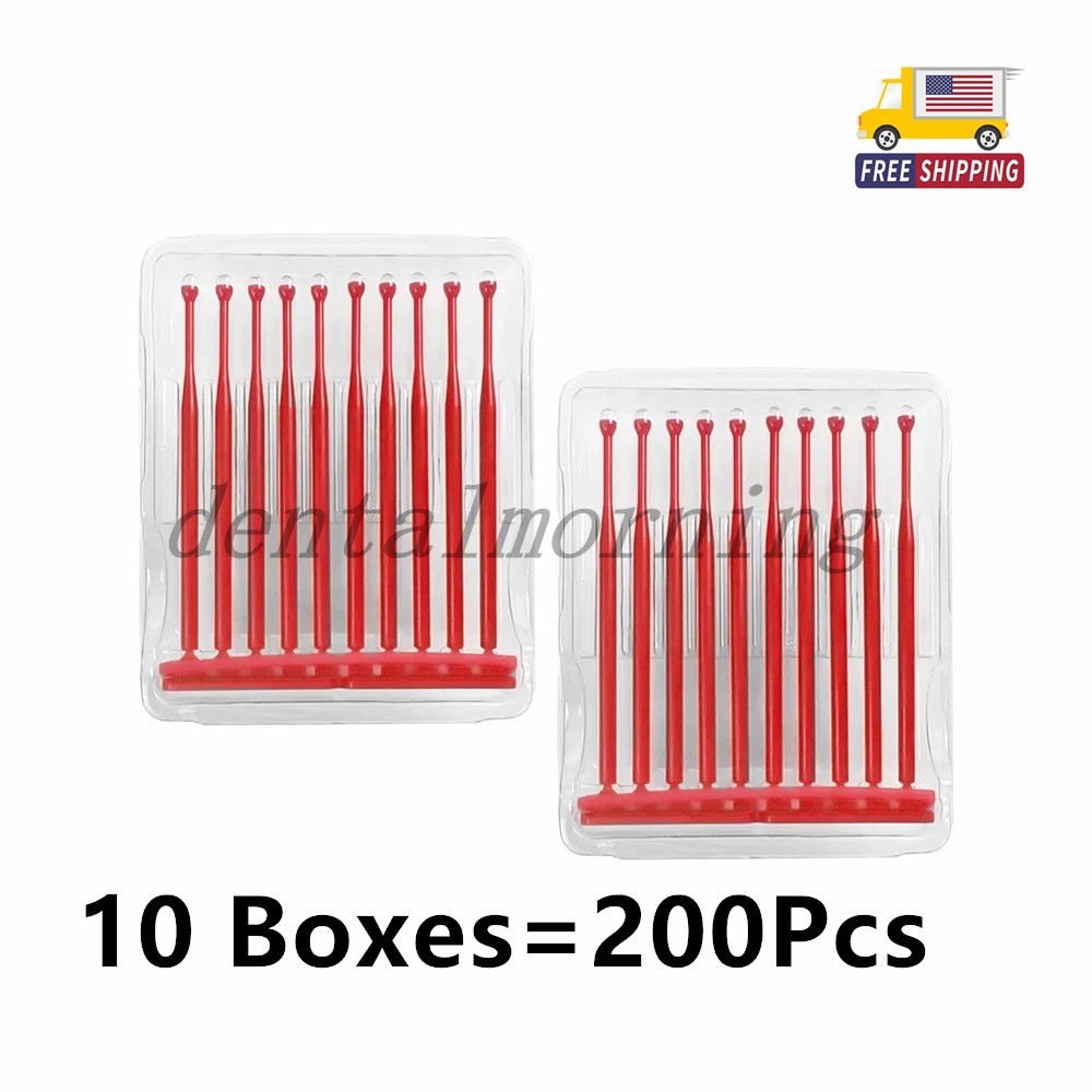 200pc Dental Refill Bonding Stick Applicator Sticks Adhesive Tip for Tooth Crown