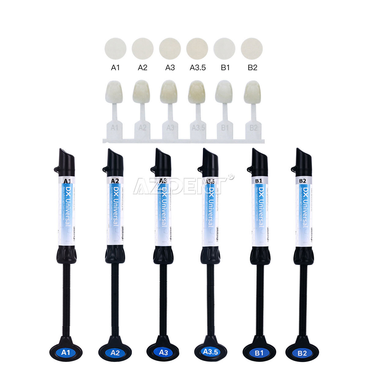 Dentex Dental Universal Light Cure Composite Resin 4g/Syringe A1 A2 A3 A3.5 B1