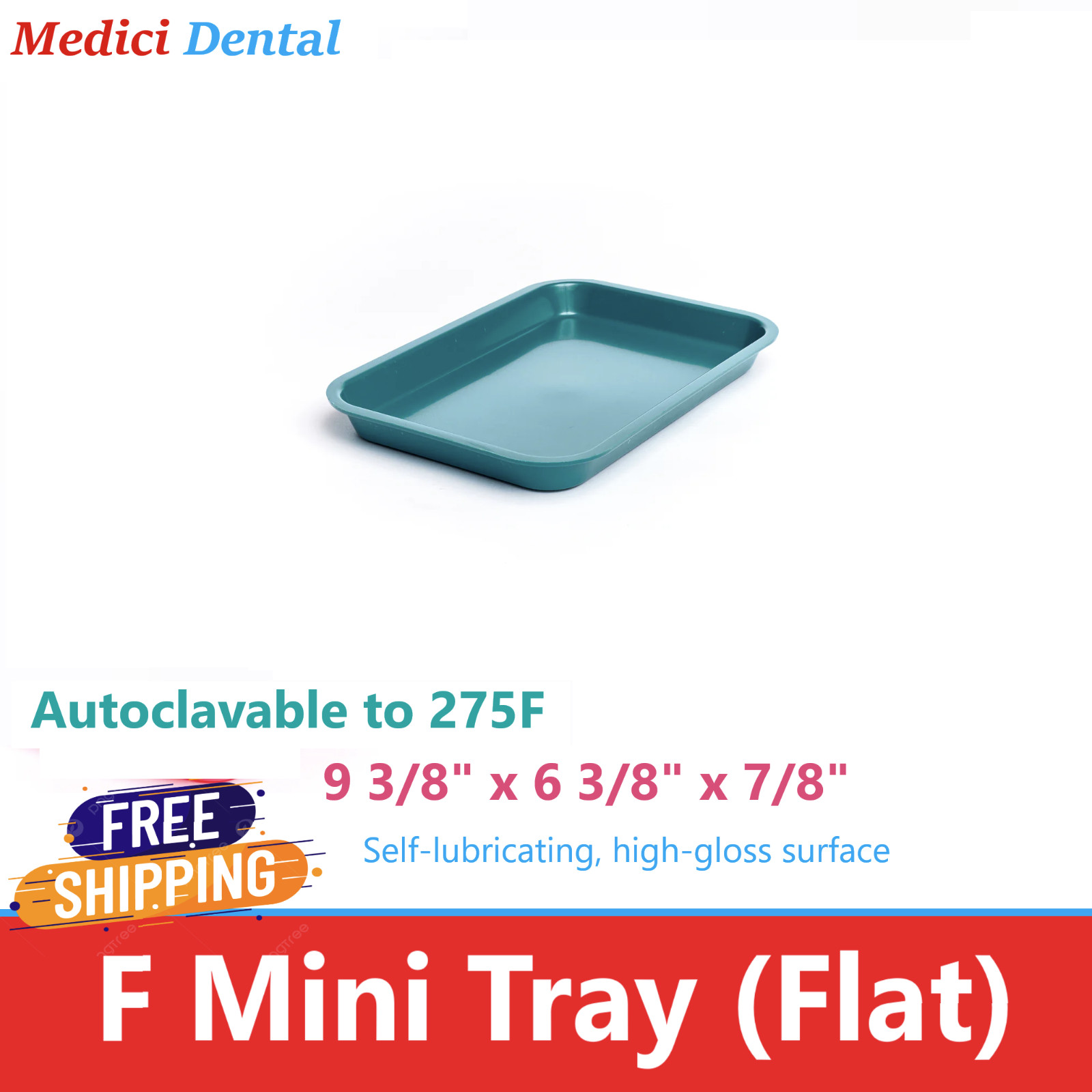 4/Pack – Dental Procedure Set Up Flat Tray Size F (MINI) -Autoclavable 275F