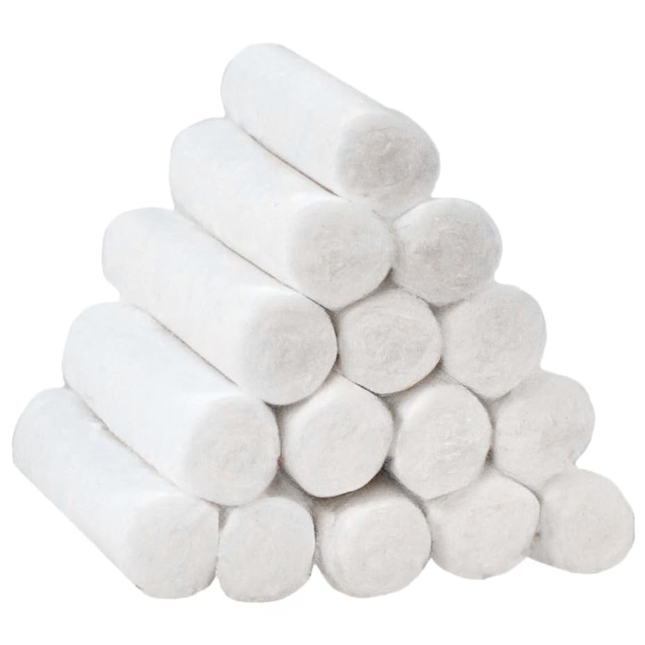 Vakly Dental Cotton Rolls #2 Medium 1.5 in (100 100 Count (Pack of 1), White