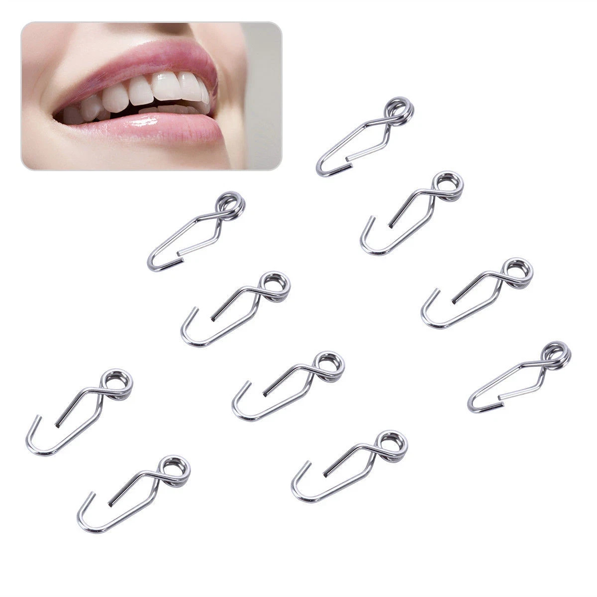 10 Pcs Dental Lab Orthodontic Separating Spring Self-Locking Separate Band 0.5mm
