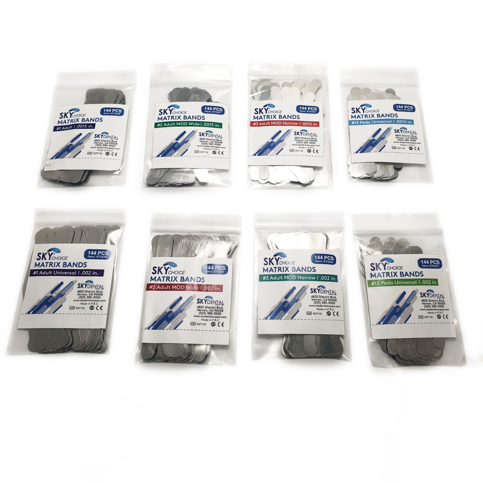 Matrix Band S.Steel #1 .0001 .0002 #2 .0015 #3 #13 MOD Wide/Narrow 144/pack