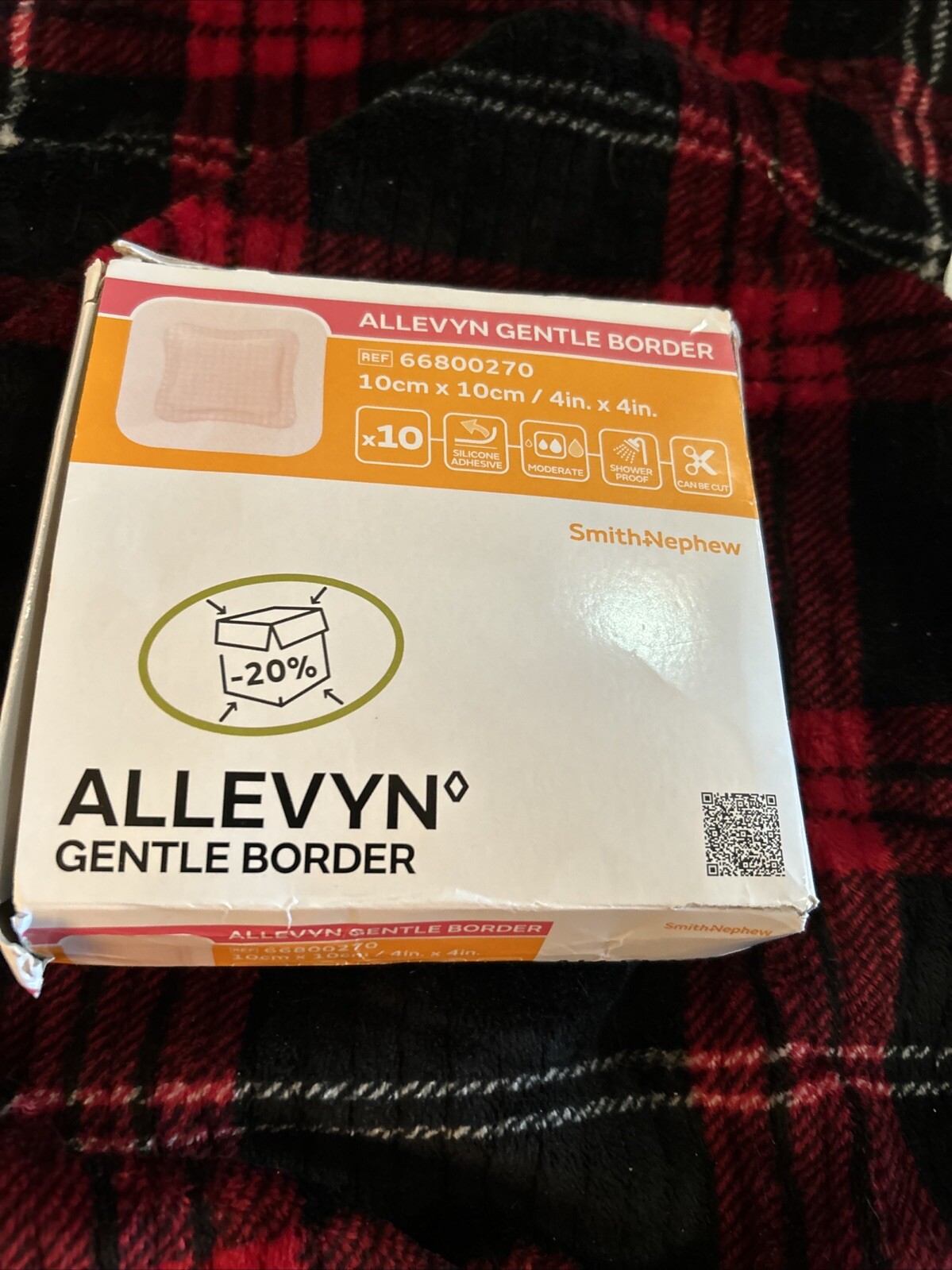 Smith & Nephew 66800270 Allevyn Gentle Border Foam Dressing 4″x4″. NIB (10 Ct.)