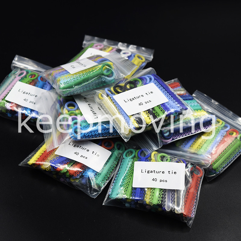 10×1040 Pcs Dental Elastic Orthodontic Ligature Ties Elastomeric Bands Mix-color