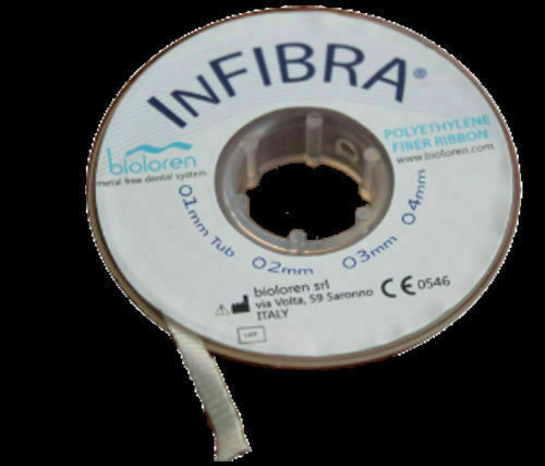 Ammdent Infibra Fibre Splint Bioloren Light Cure Glass Fiber Dental 3 mm