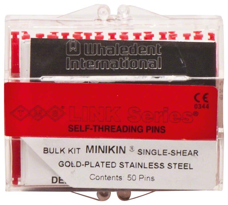 Coltene Whaledent L512 TMS Link Minikin Red Single Shear Pins Bulk .017 50/Pk