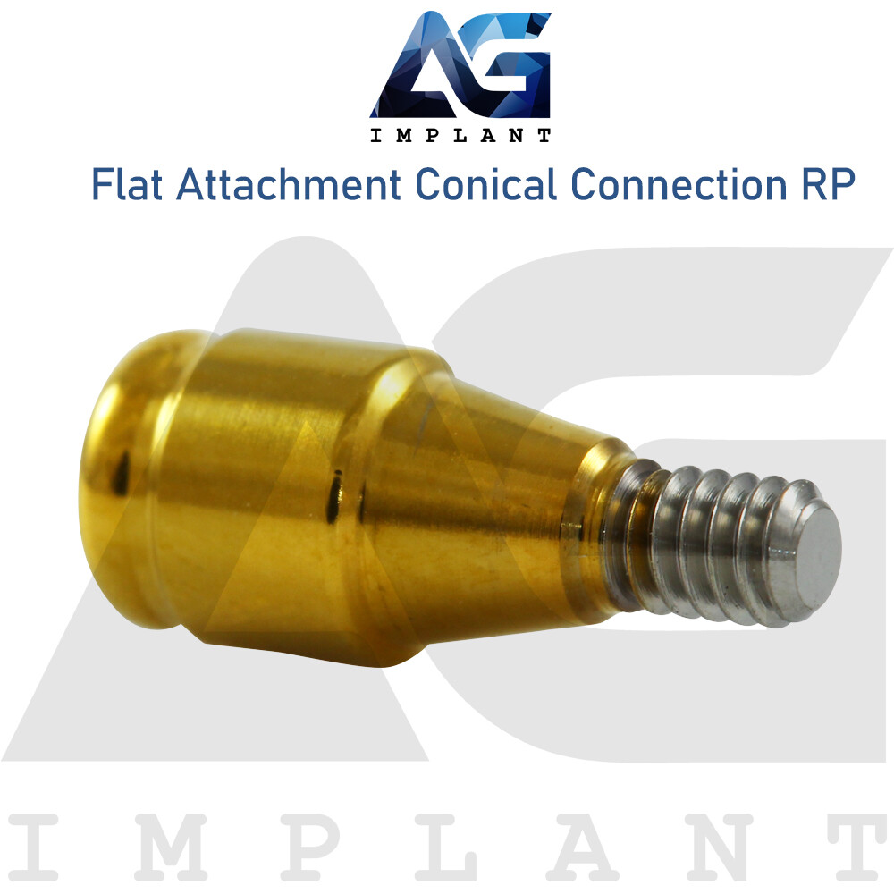 Flat Attachment Abutment Extra Soft Silicone Set RP Conical Connection