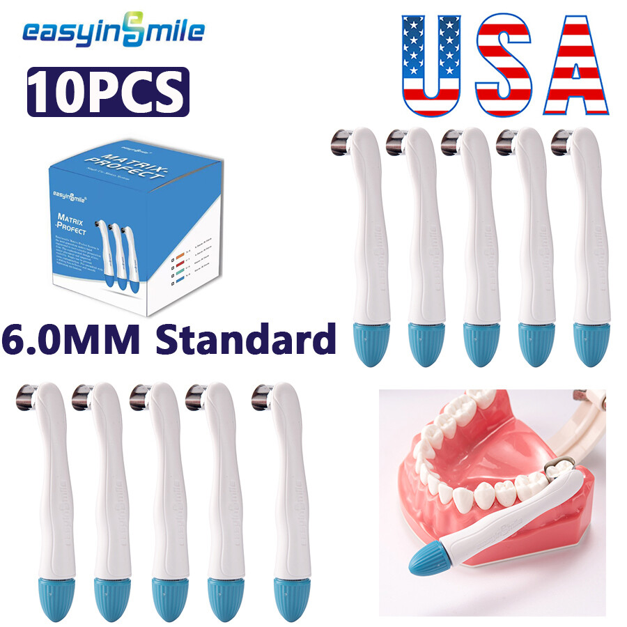 Dental Pro Matrices Bands Adjust Molar Restoration Metal Matrix Band 10pcs 6.0MM