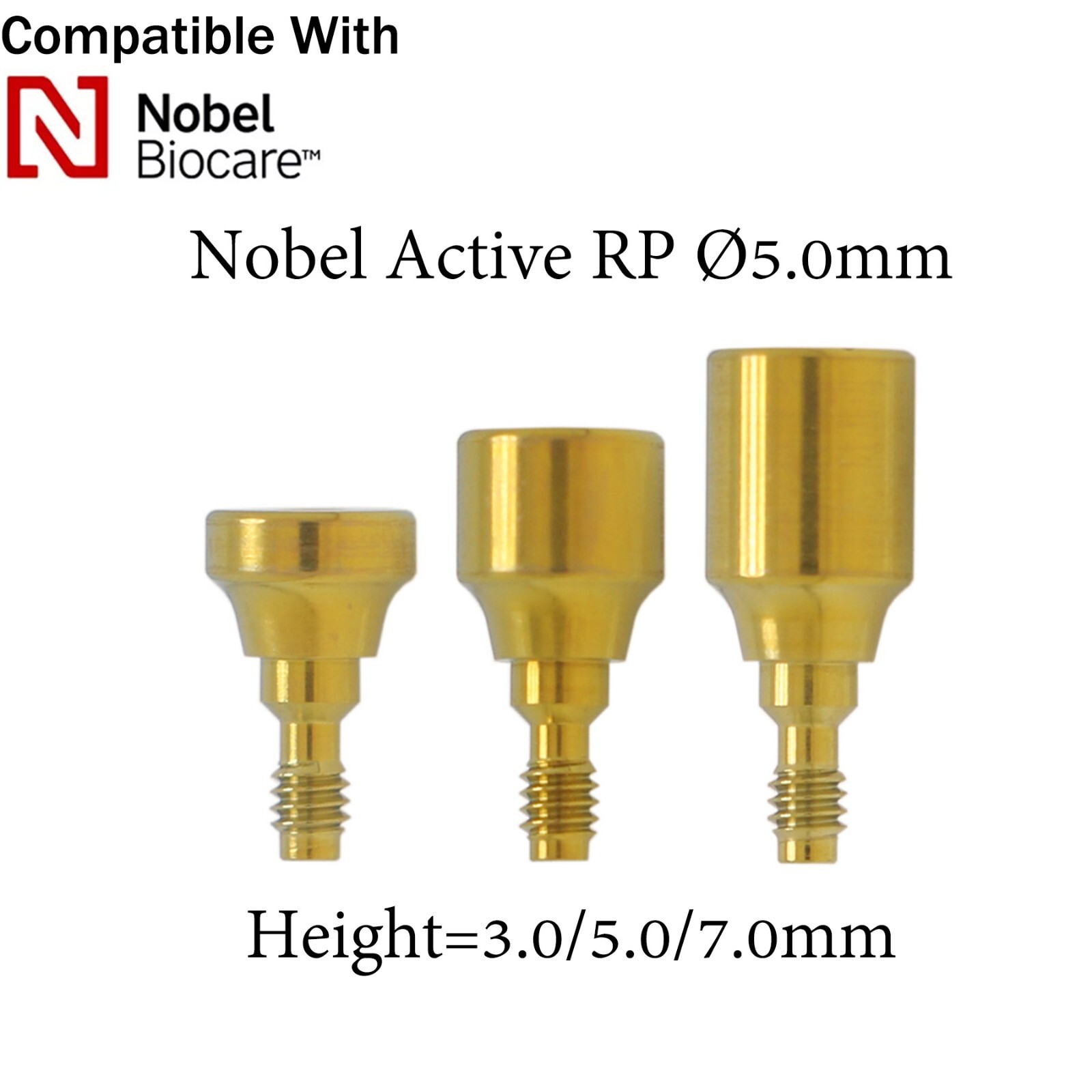 Dental Healing Cap Abutment RP/NP Compatible With NOBEL Active Ø3.6/5.0/6.0mm