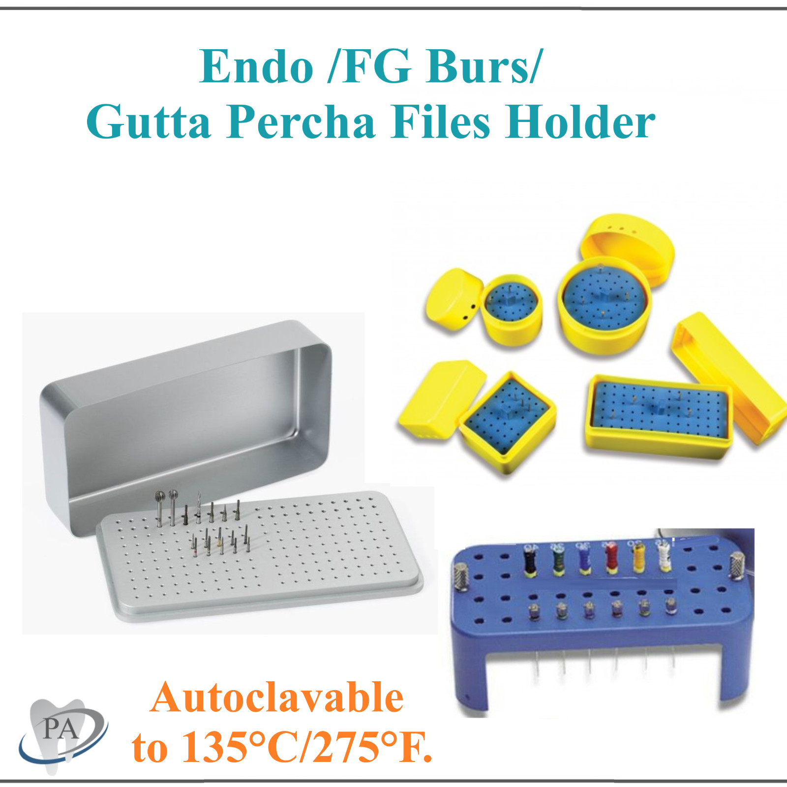 Dental Endo FG Bur Block Endo K-files Holder Box, Gutta Percha Holder, Auto 275F