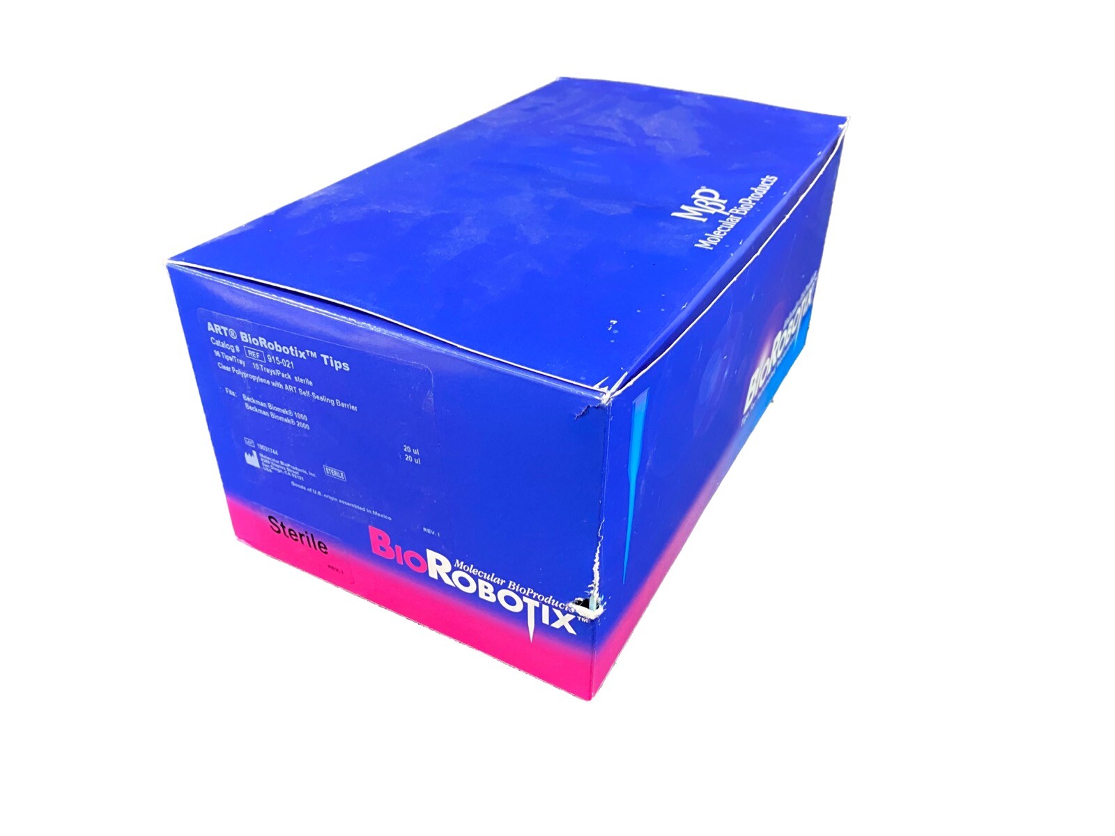 MOLECULAR BIOPRODUCTS 20µL Racked Filtered ART BioRobotix Tips 915-021 (960/pk)