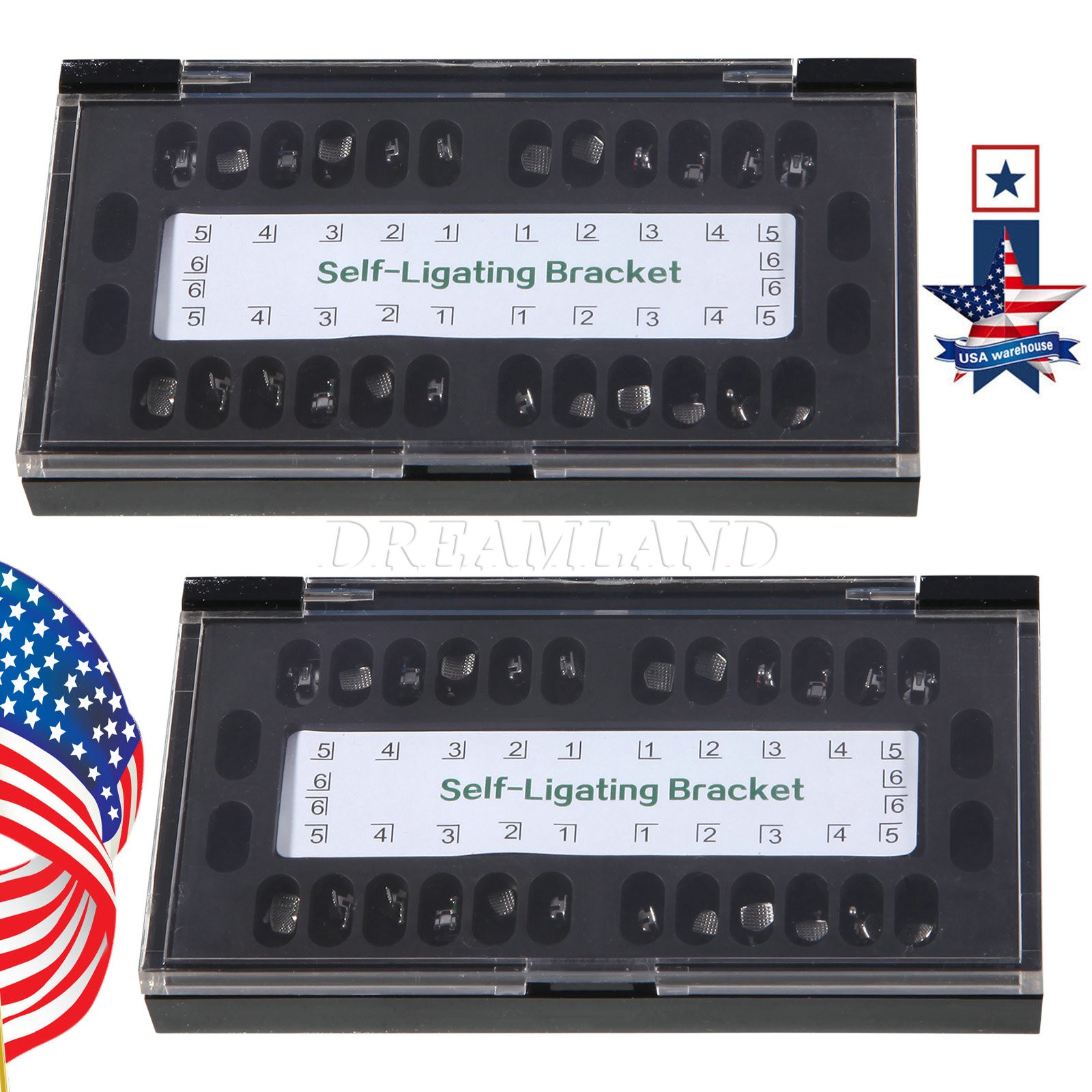 1 Pack Dental Orthodontic Bracket Braces Ceramic MBT 022 with 3-4-5 Hooks