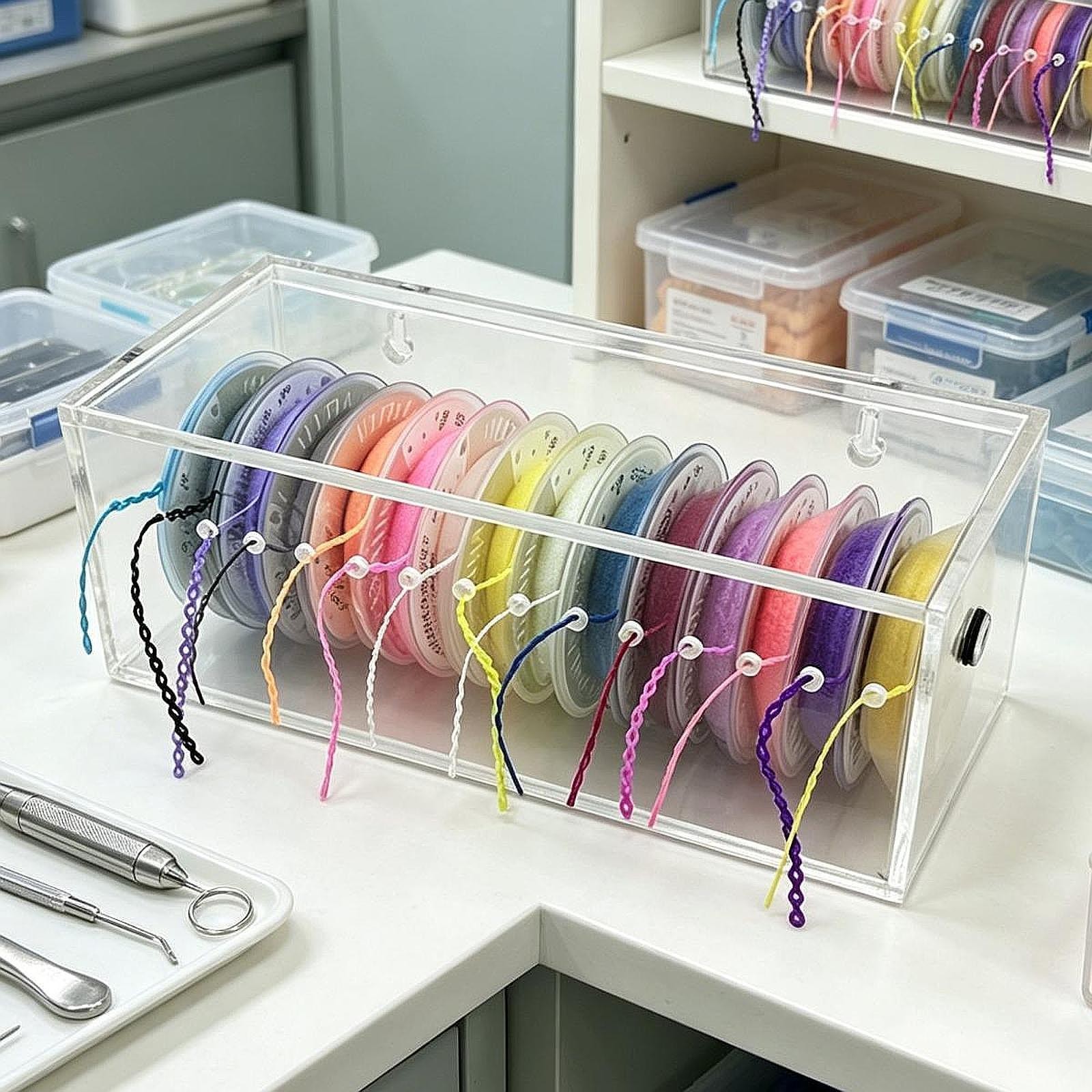 Dental Rubber Chain Organizer Case Easy to Clean Practical Sturdy Premium with