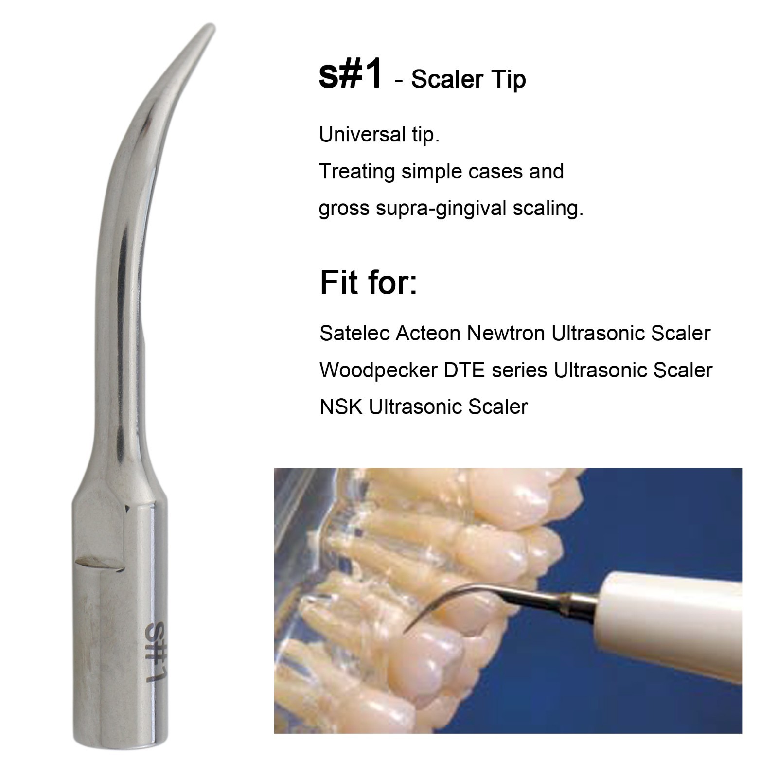For Acteon Satelec Piezo Tips Dental Ultrasonic Scaler Tips H3 10Z 1S Newtron P5
