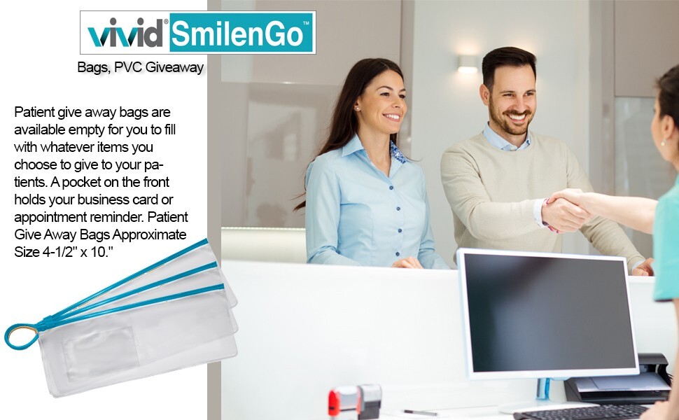 Zipper Lock Pouch Dental Patient Giveaway Bags – With Business Card (Pack 100)