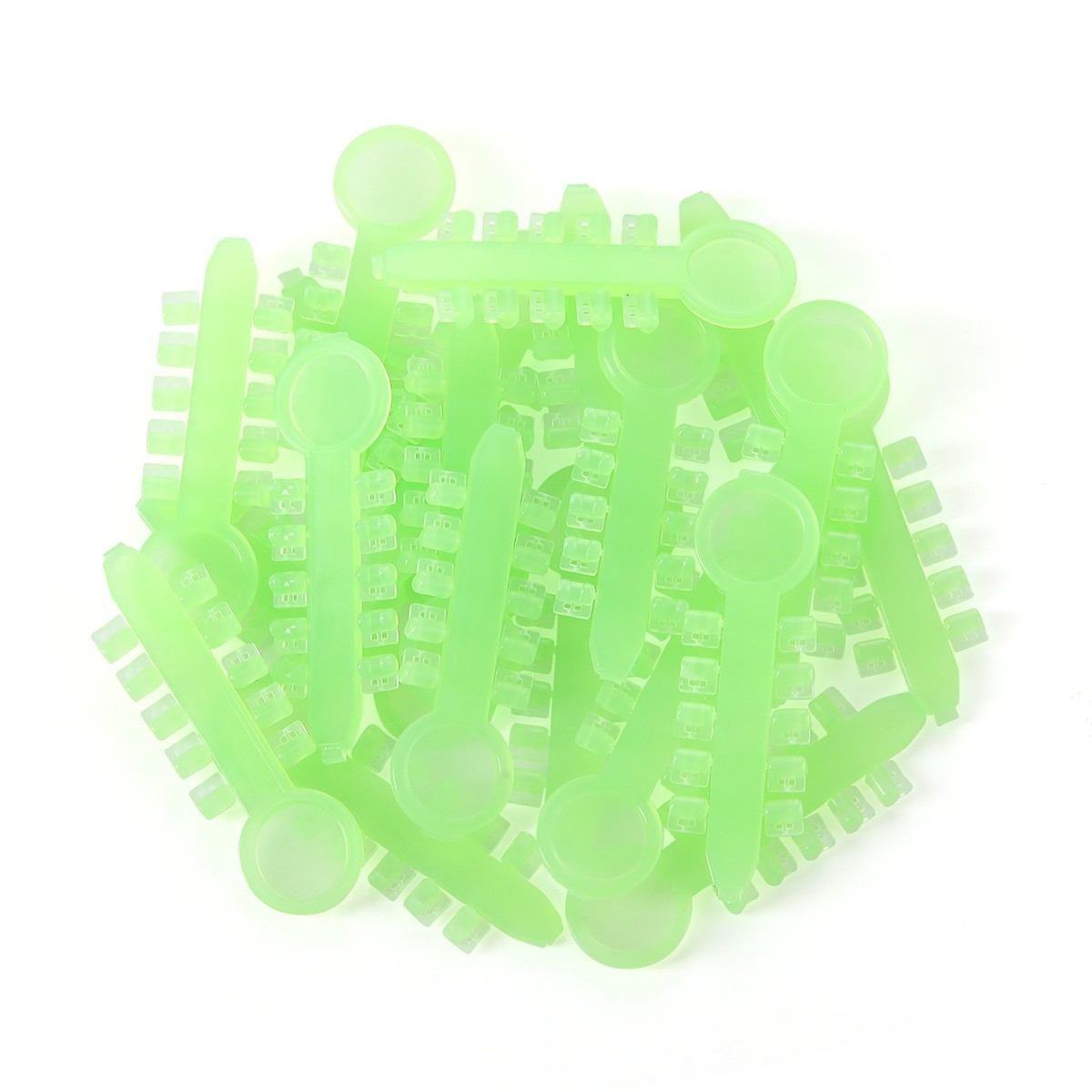 200pcs Dental Orthodontics Rotation Wedges Teeth Whitening Elastic Rubber Green