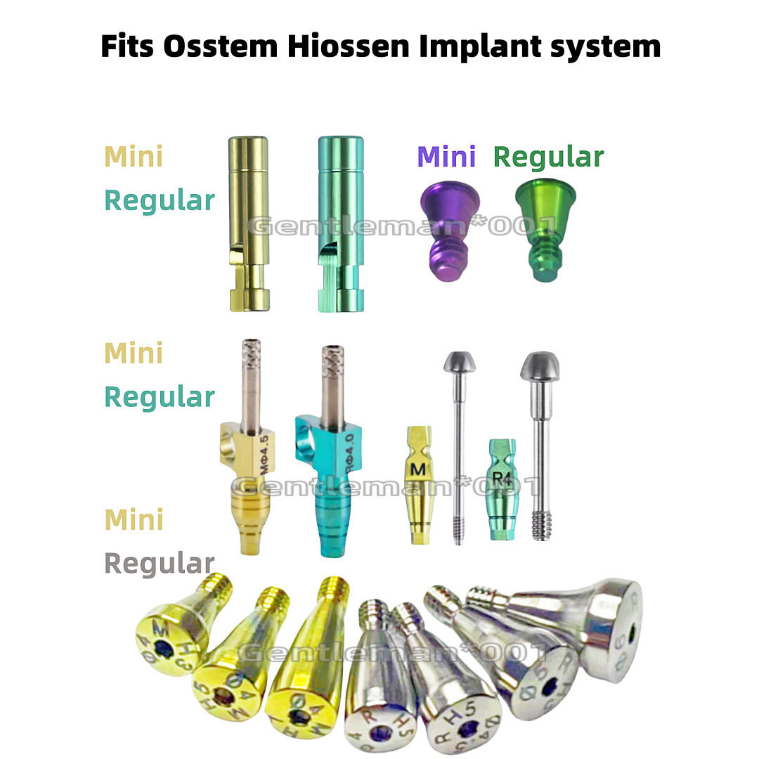 10pcs Dental Healing Abutment Caps U-Line Analog Cover Screw Mini/R Fits OSSTEM