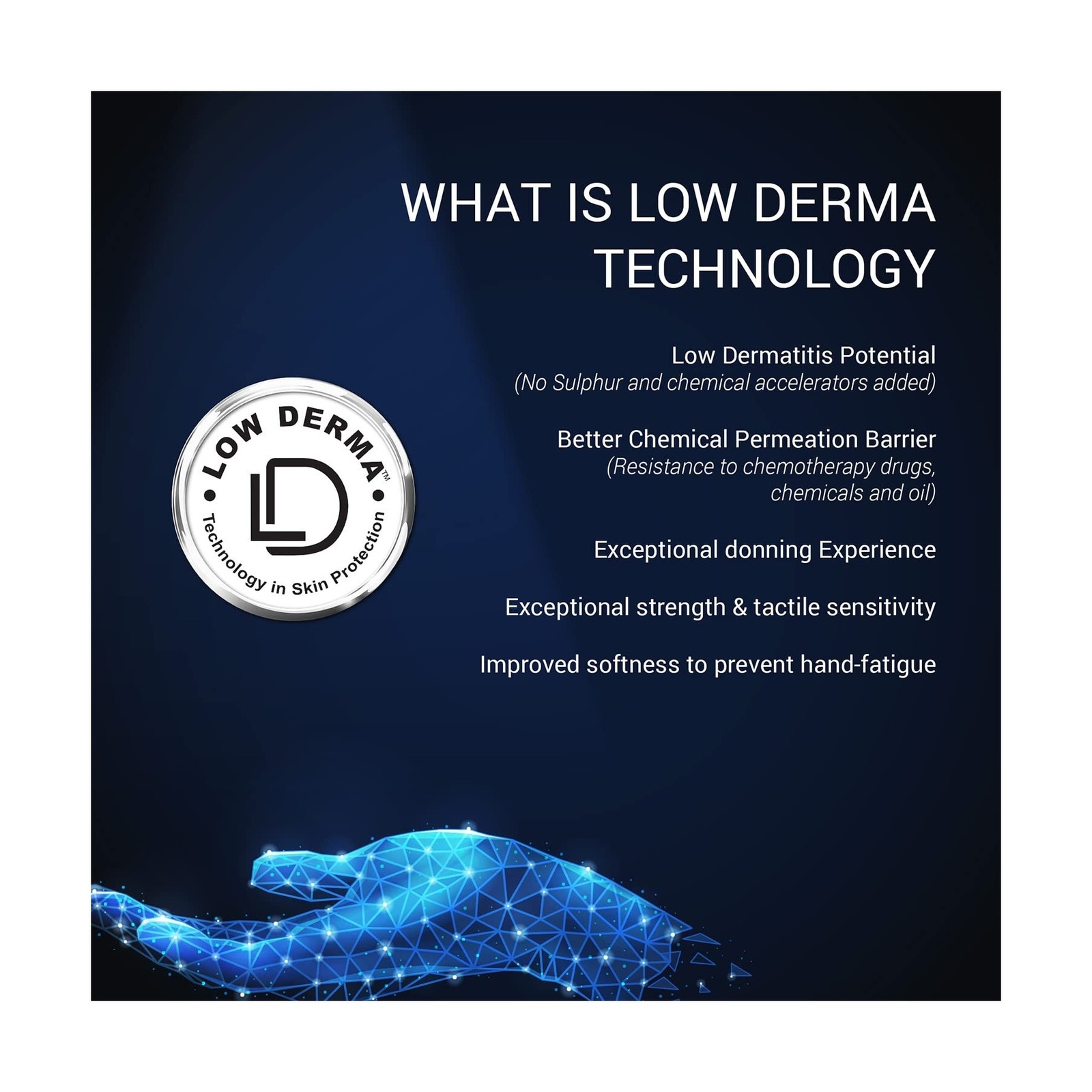 EnSure Low Derma Gray Black Nitrile Exam Medical Disposable Gloves, Chemo Rat…