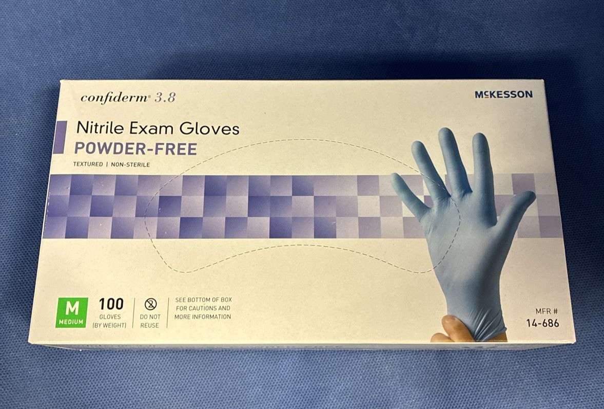 McKesson Confiderm Nitrile Exam Glove – 100 per Box