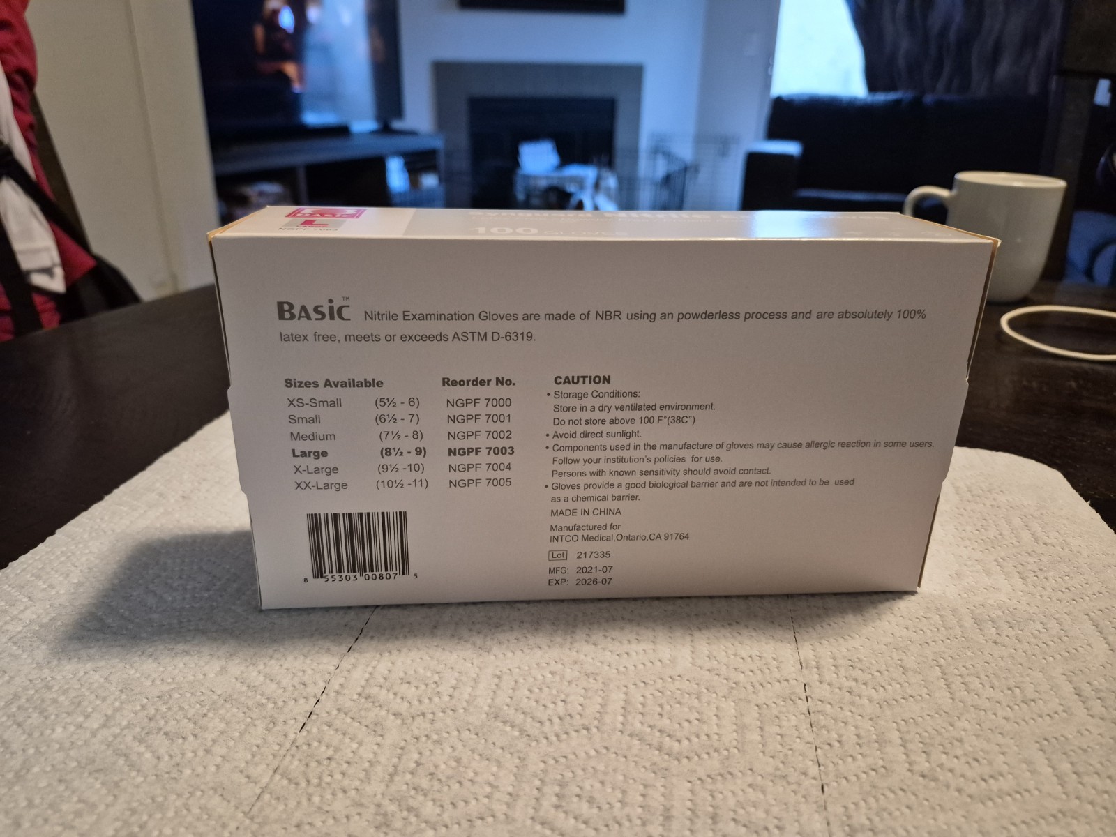 Basic Exam Gloves – Pack of 100, Large