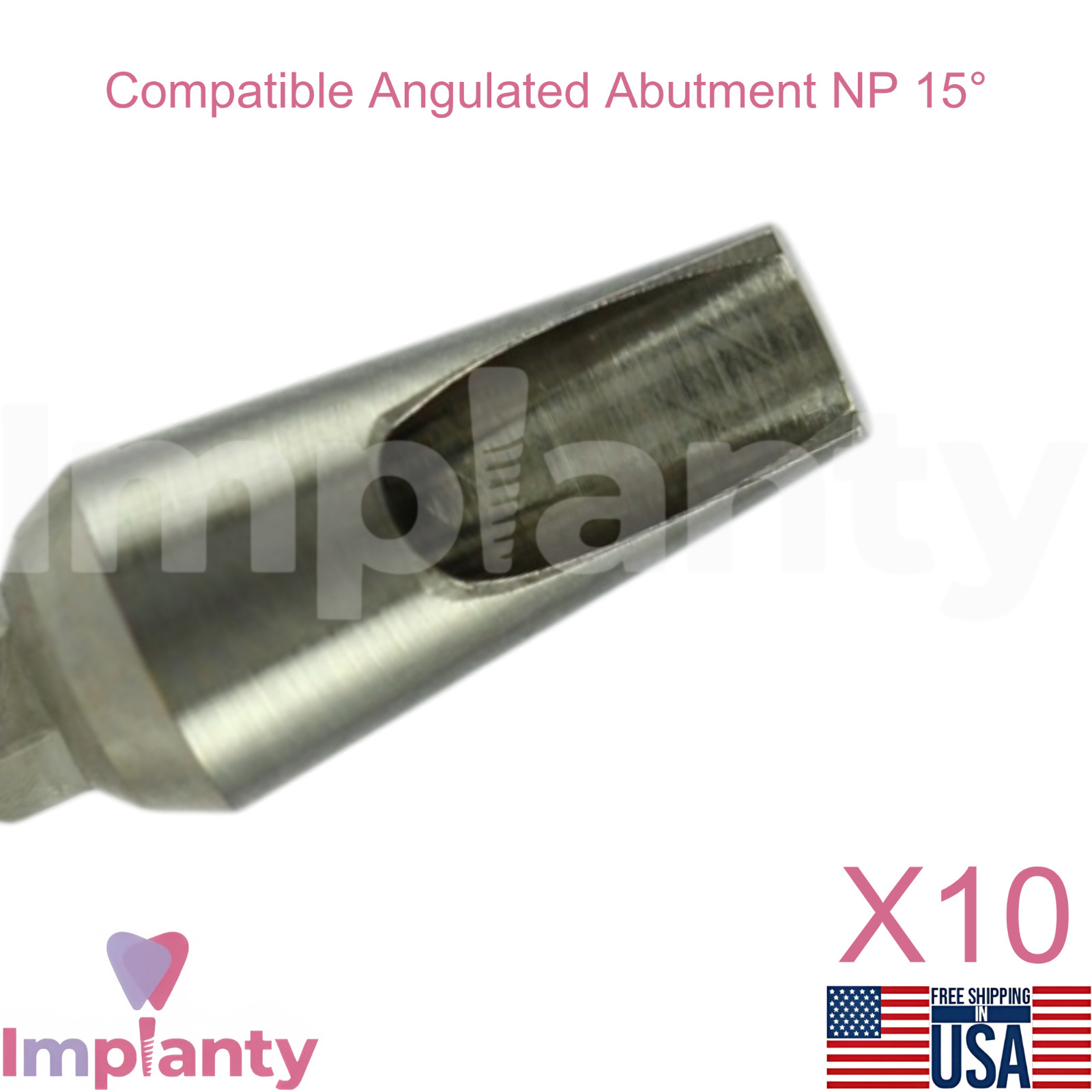 10x MIS® Compatible Titanium Angulated Prosthetic 25° NP Int Hex 2.10mm Lab