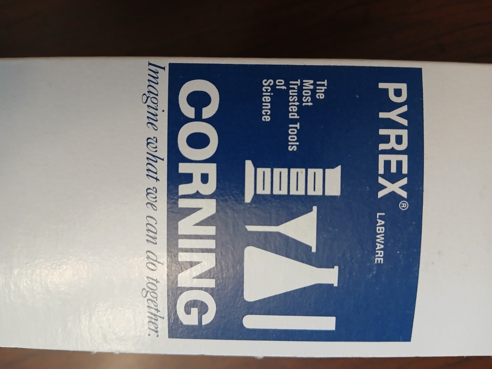 CORNING Pyrex 100ML Graduated Cylinder Hex Base 3042 Red Scale/Spout Made in USA
