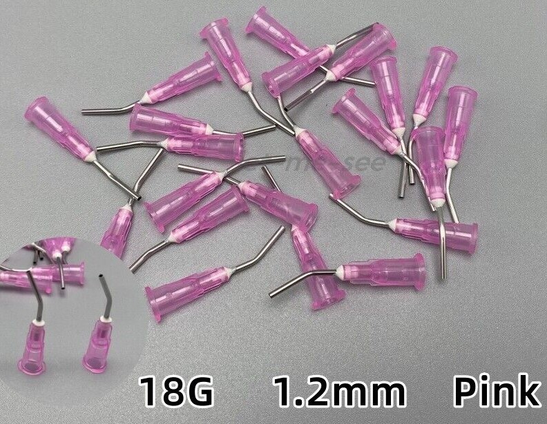 100Pcs/pack Dental Needle Tips for Etch Gel Composite Flow Applicator 18/19/20G