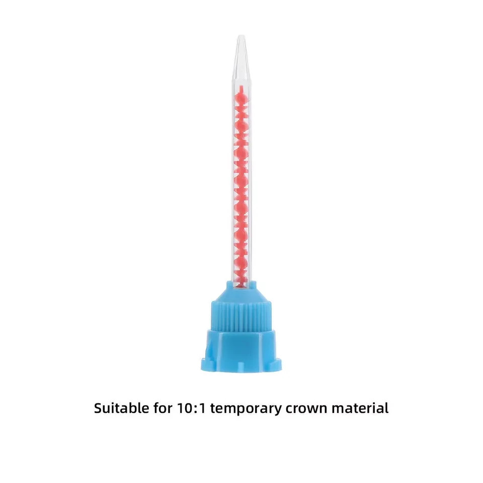 100pcs Dental Disposable Mixing Tips for Impression Material Blue-Orange(10:1)