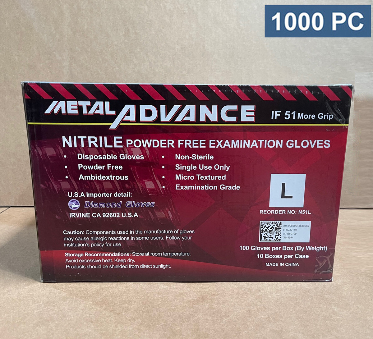 Black Nitrile Examination Gloves 5mil, Heavy Duty 1000 Pieces New (S M L XL)