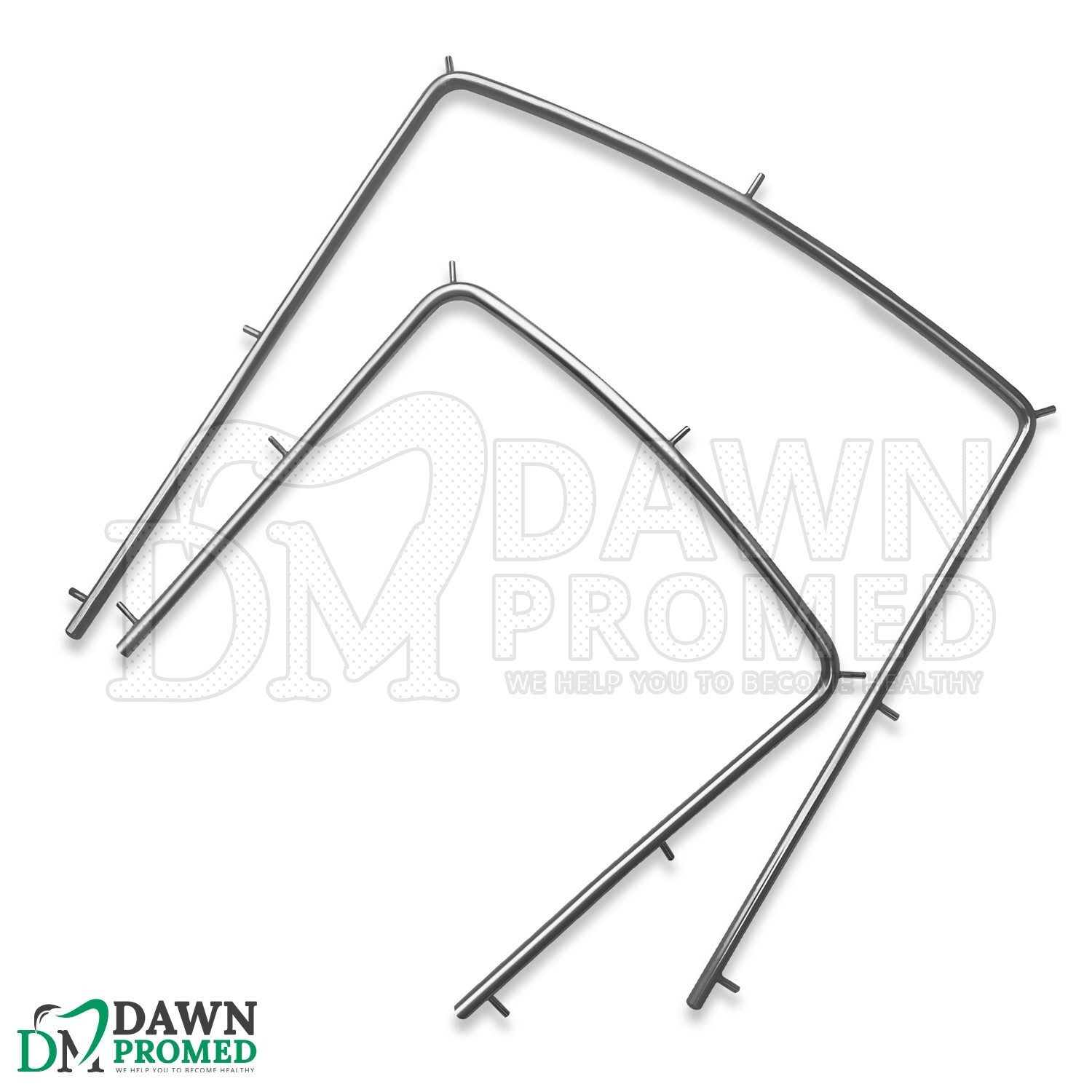 4 Pcs Basic Dental Rubber Dam Ainsworth Punch Stoke Clamp Forceps & Frames Set