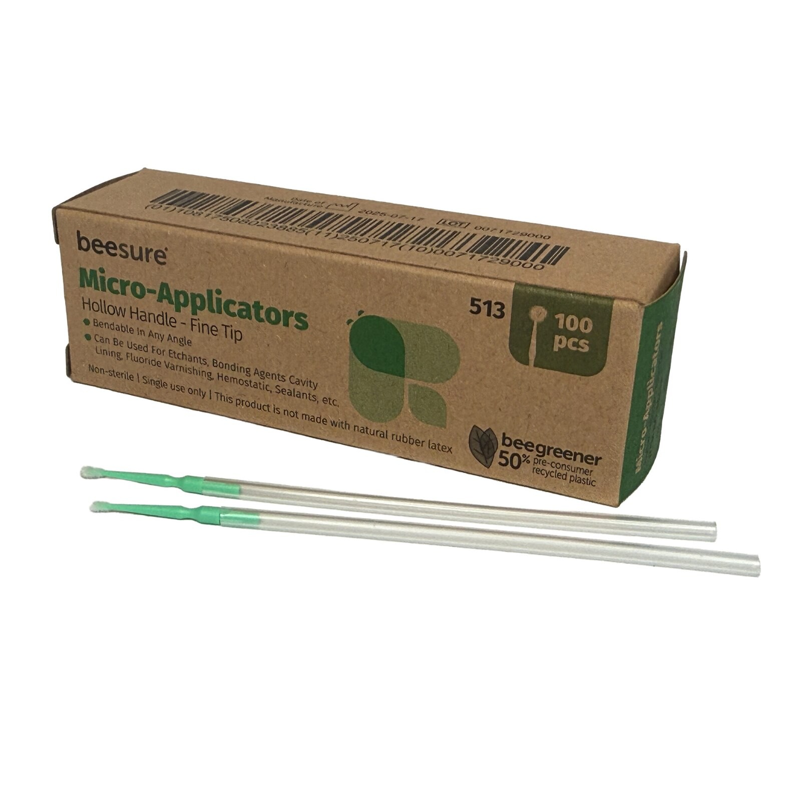 Cranberry BE513 BeeSure Hollow Micro Applicators Regular Tip 100/Pk