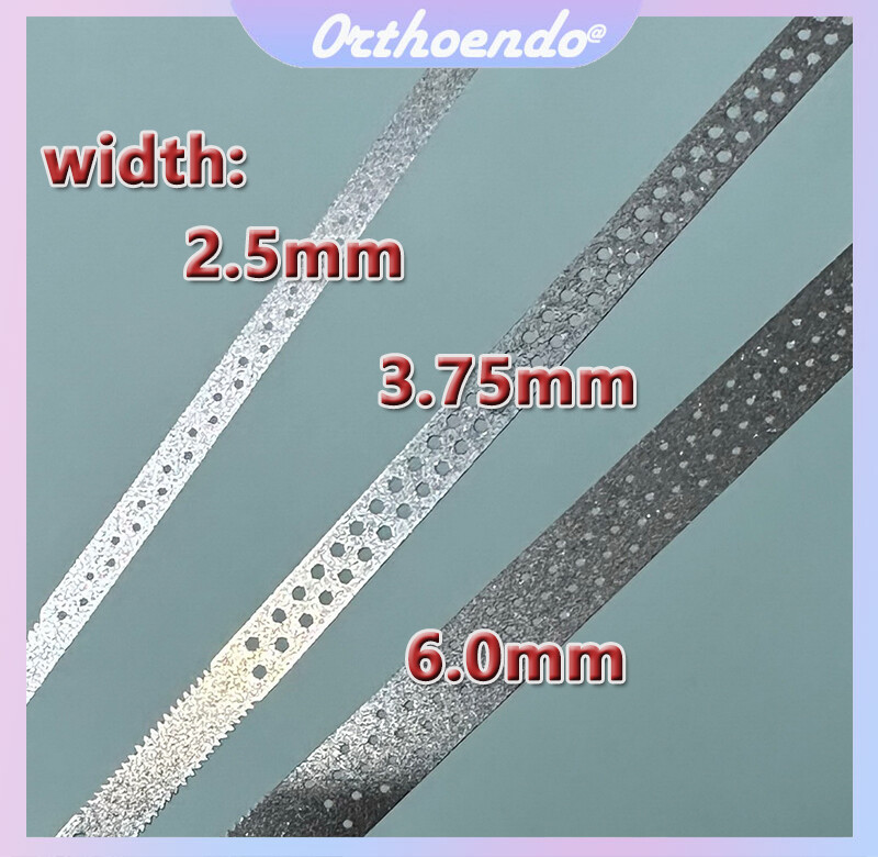 Dental Saw Diamond Polishing Finishing Strips IPR Strip With Hole Medium 2- Side