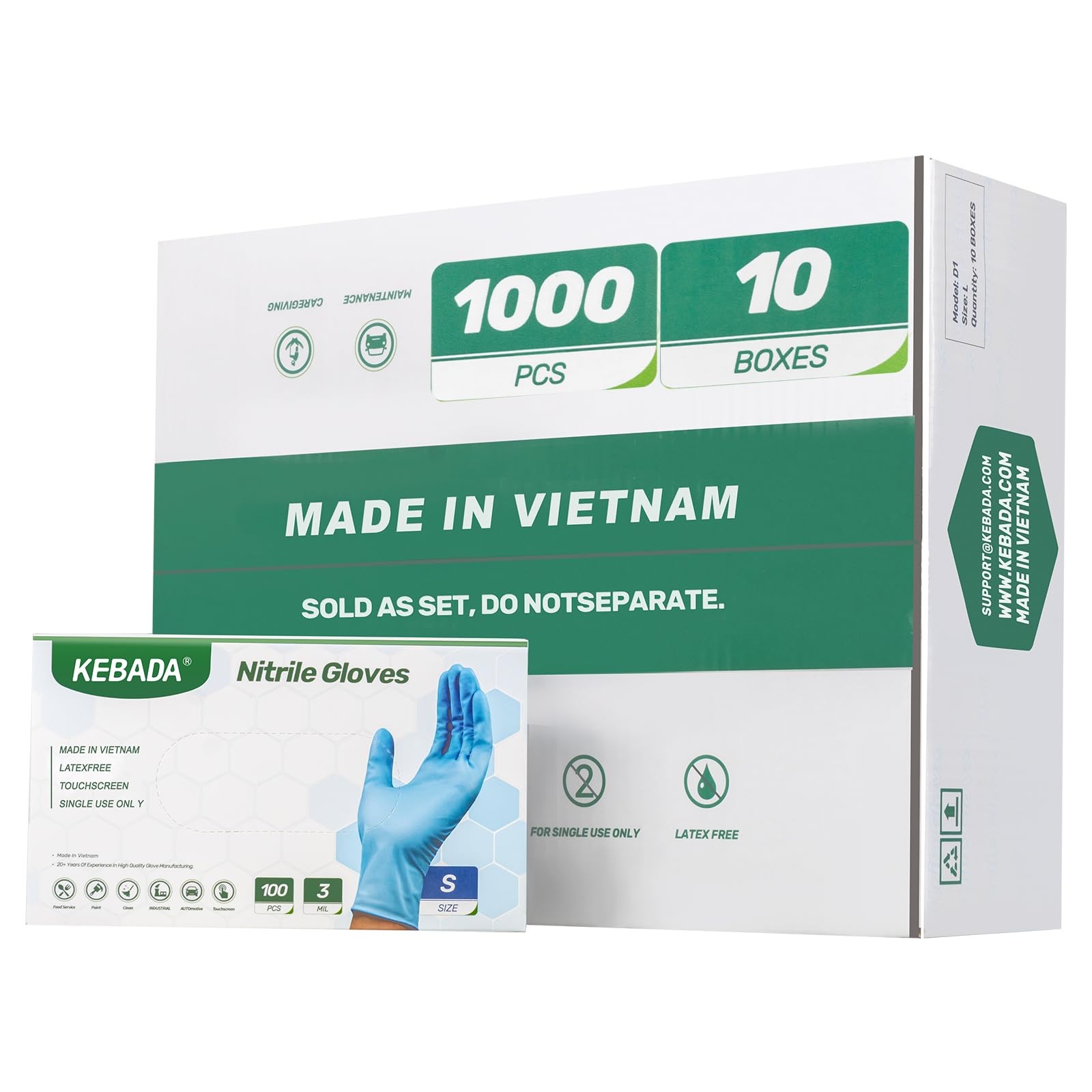 Nitrile Gloves D1, Nitrile Disposable Gloves for Cleaning, Food Prep, Industr…