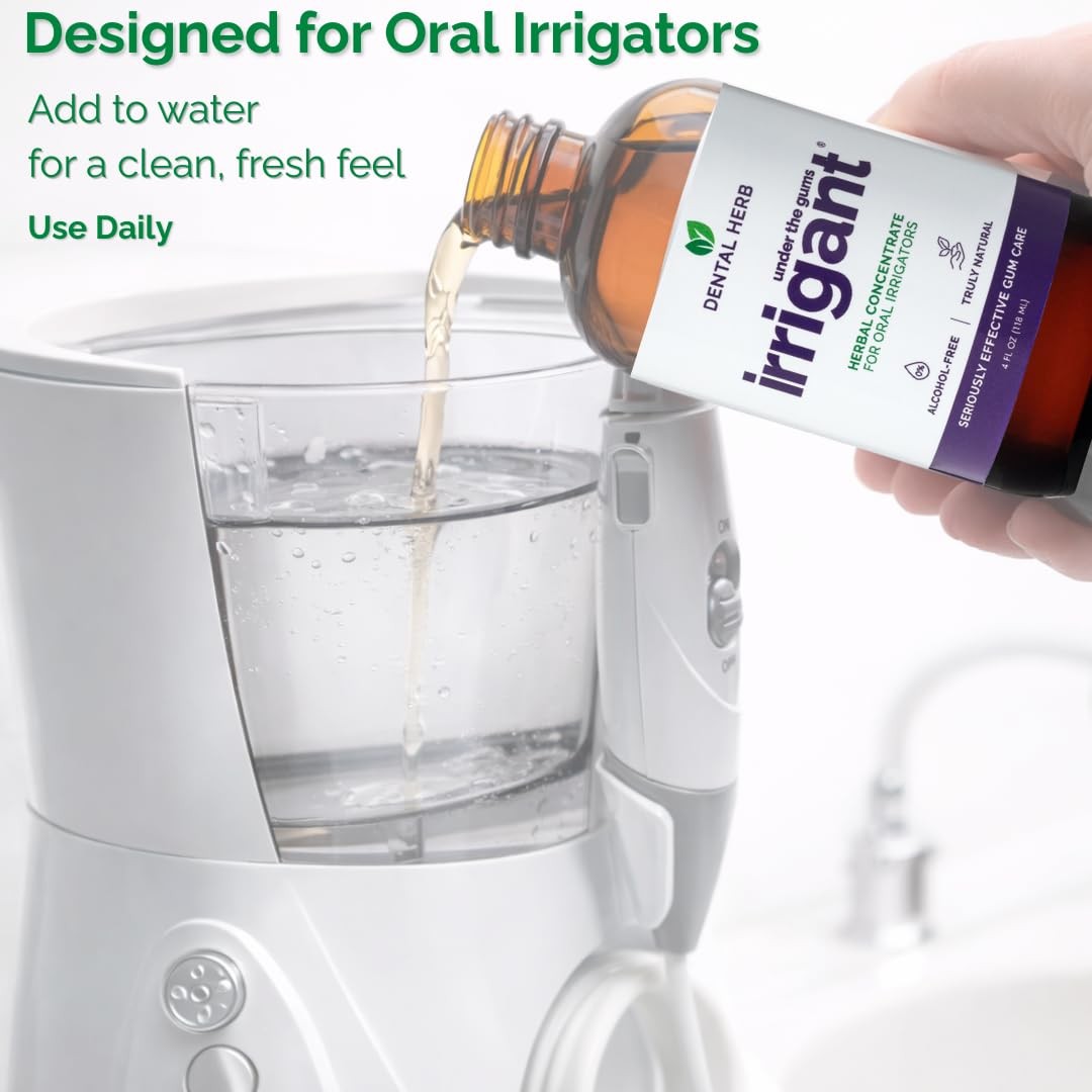 Under The Gums Irrigant Solution – Alcohol-Free, Vegan Herbal Solution for Wa…