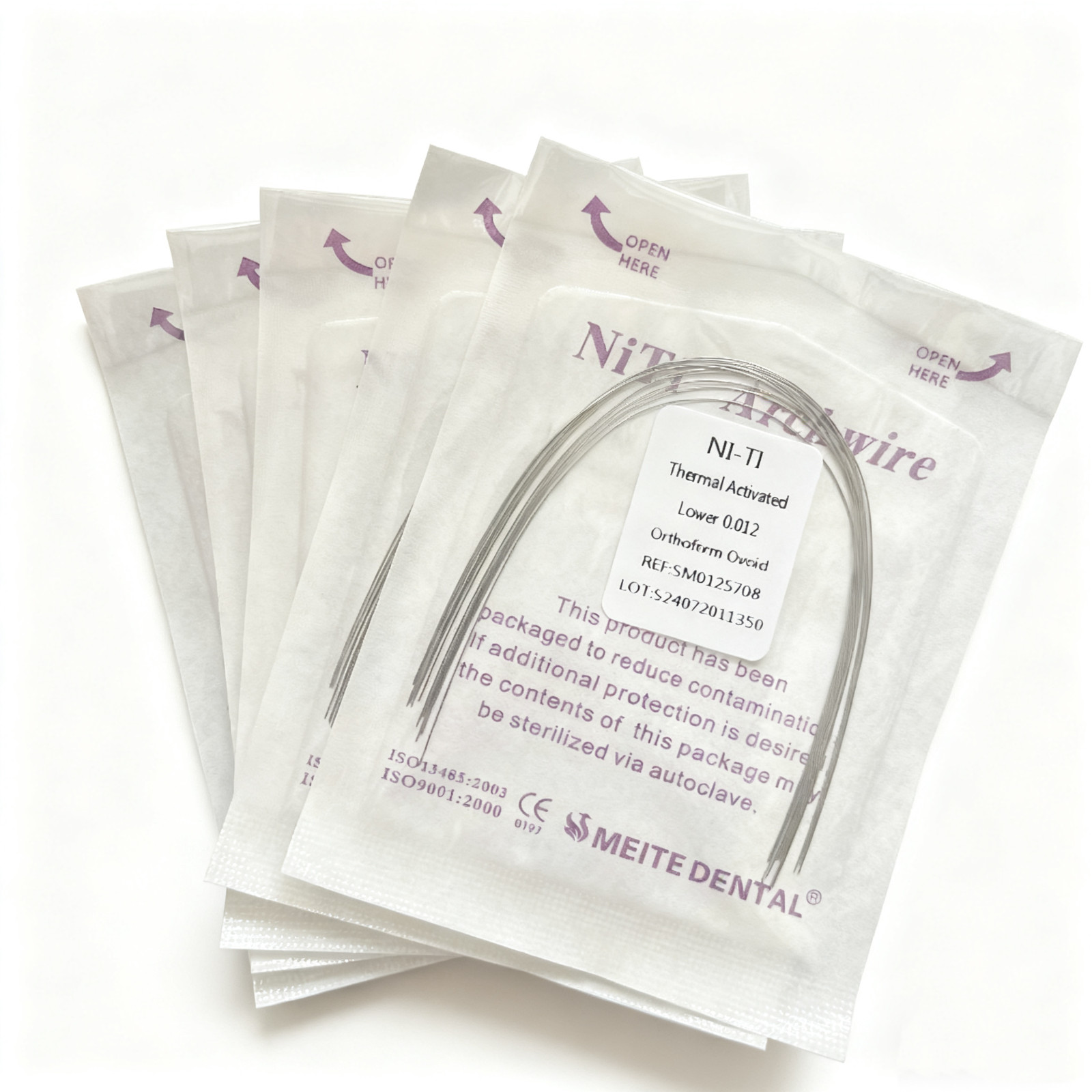10 Packs Dental Orthodontic Thermal Activated Niti Round Arch Wires Ovoid Form