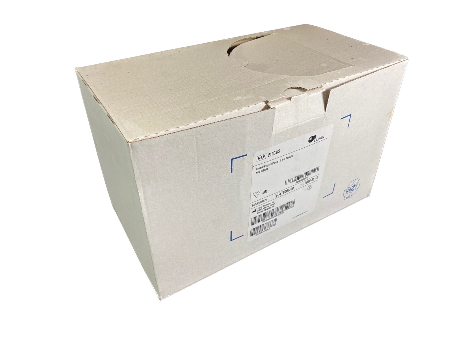 COPAN 1.5mL Disposable General Purpose Transfer Pipettes 219C.US (~400/cs)