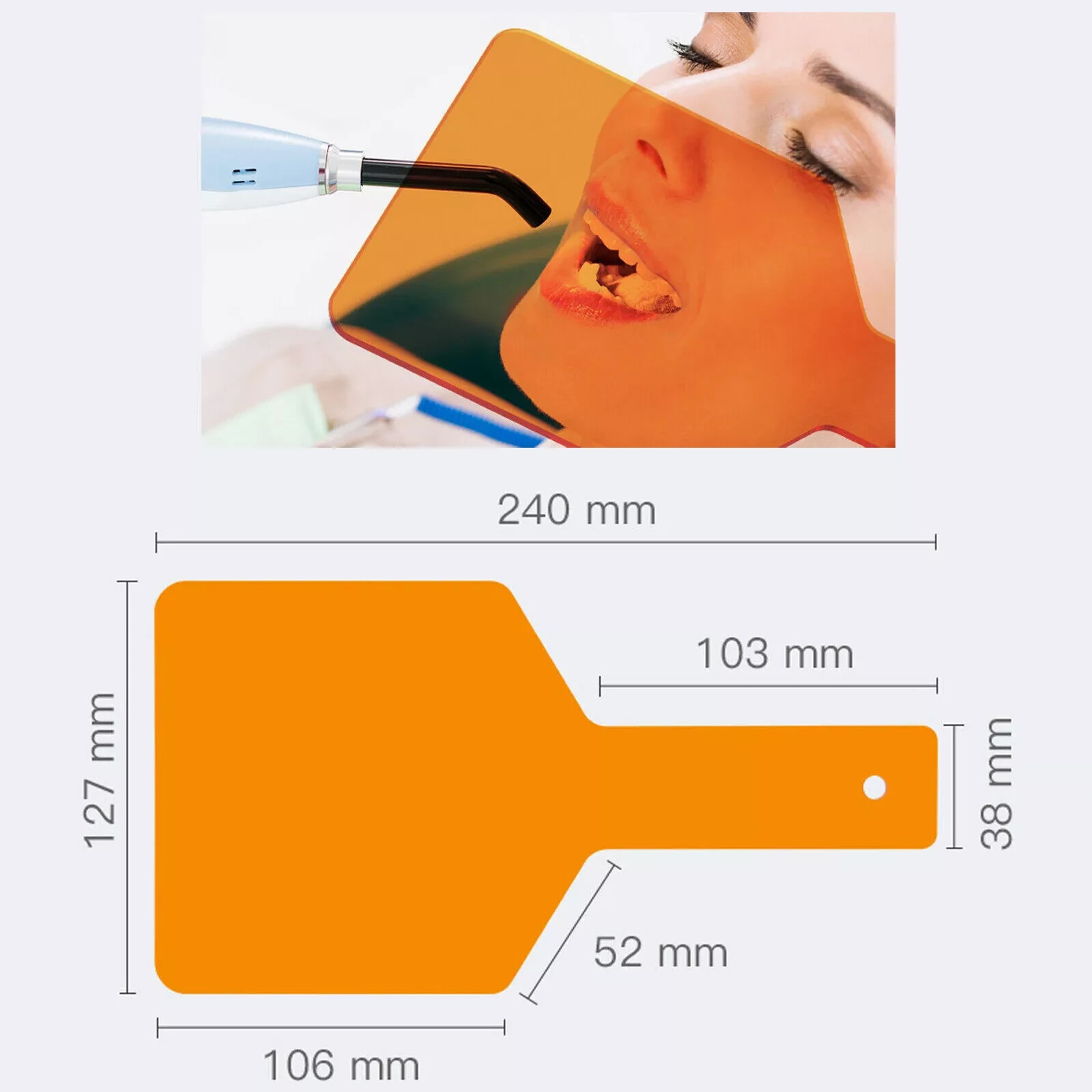 Dental Goggles Glasses LED UV Light Curing Handheld Shield Composite Cover
