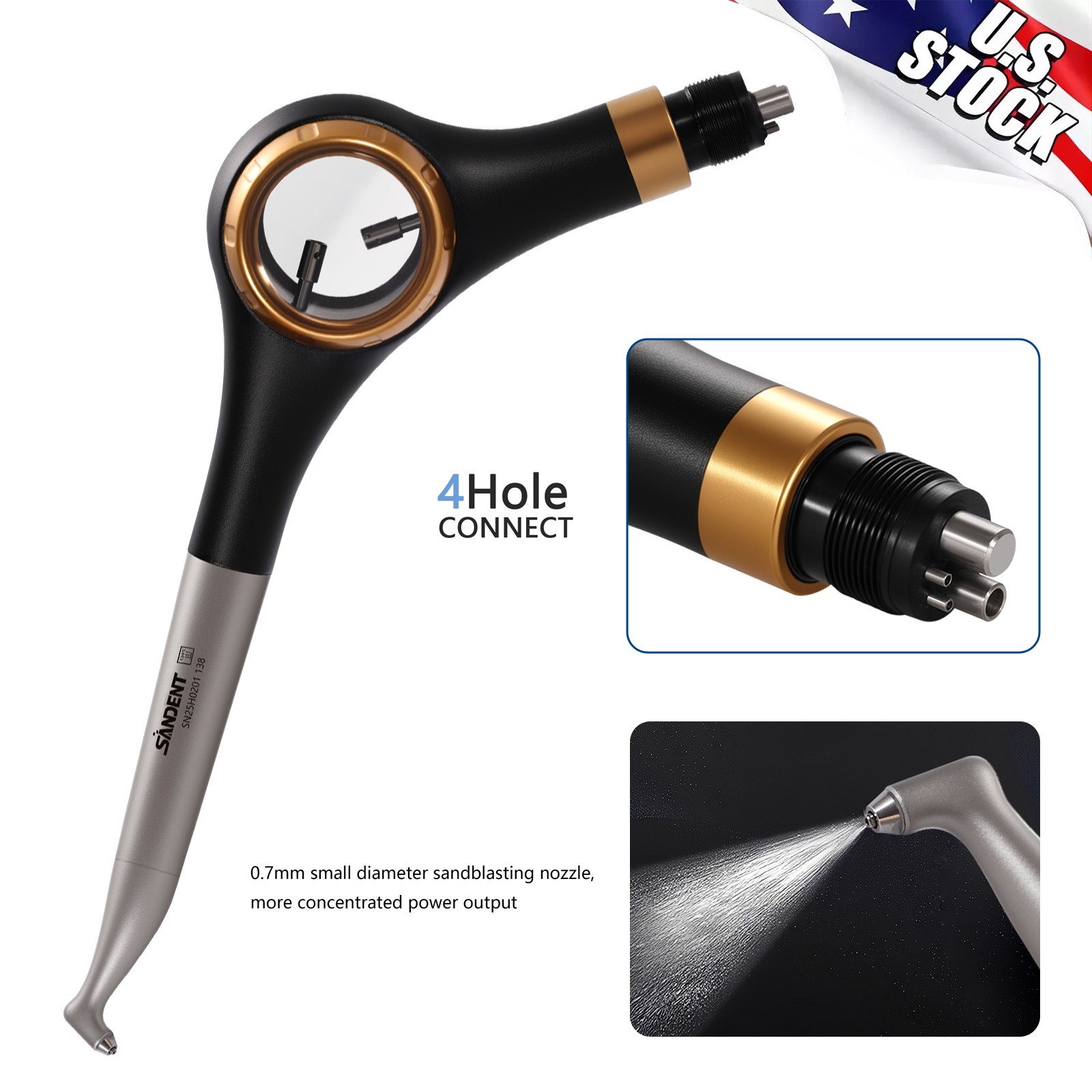 Dental Jet Air Flow Teeth Whitening Polishing Polisher Handpiece Hygiene Prophy