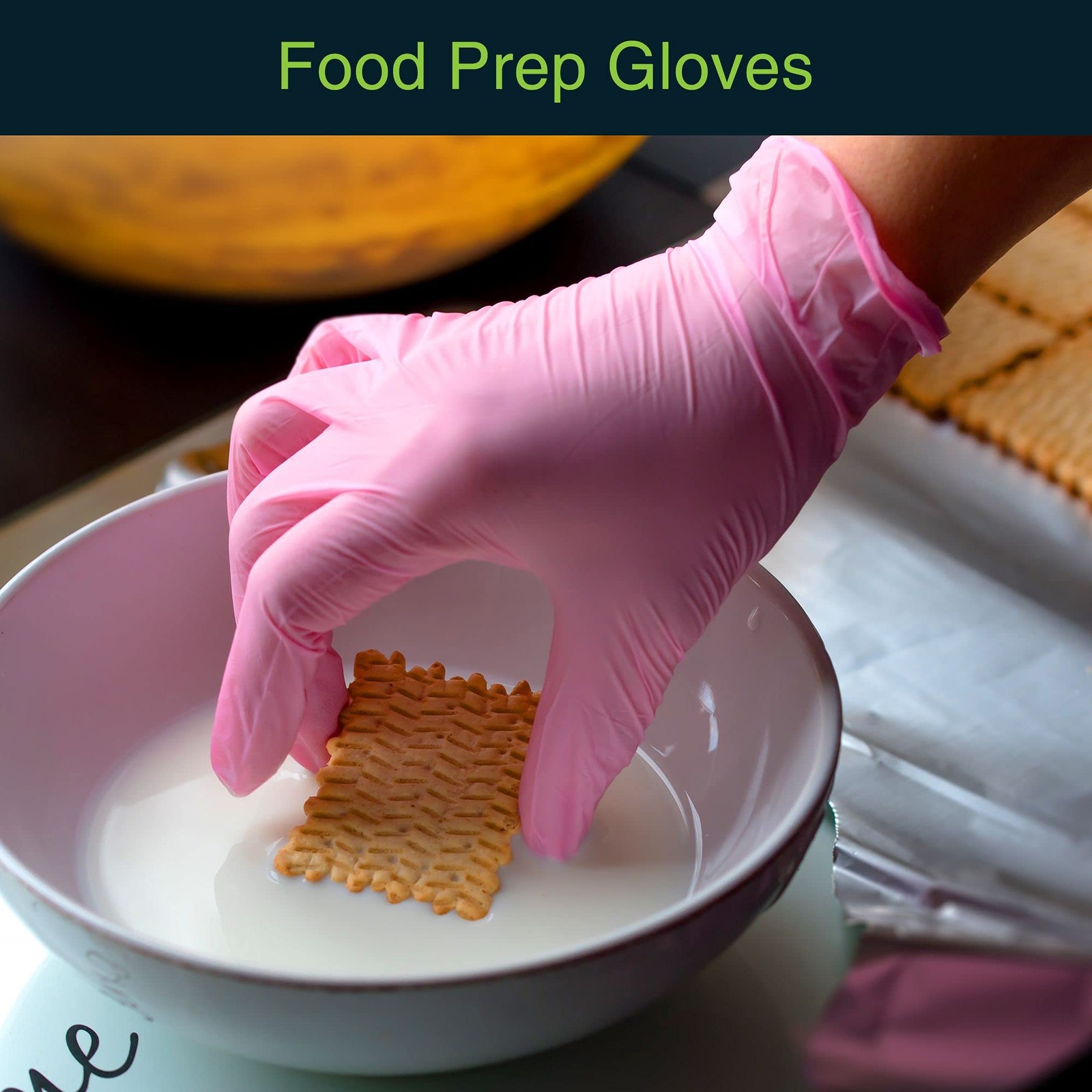 Pink Vinyl Disposable Gloves Medium 50 Pack – Latex (Pack of 50),