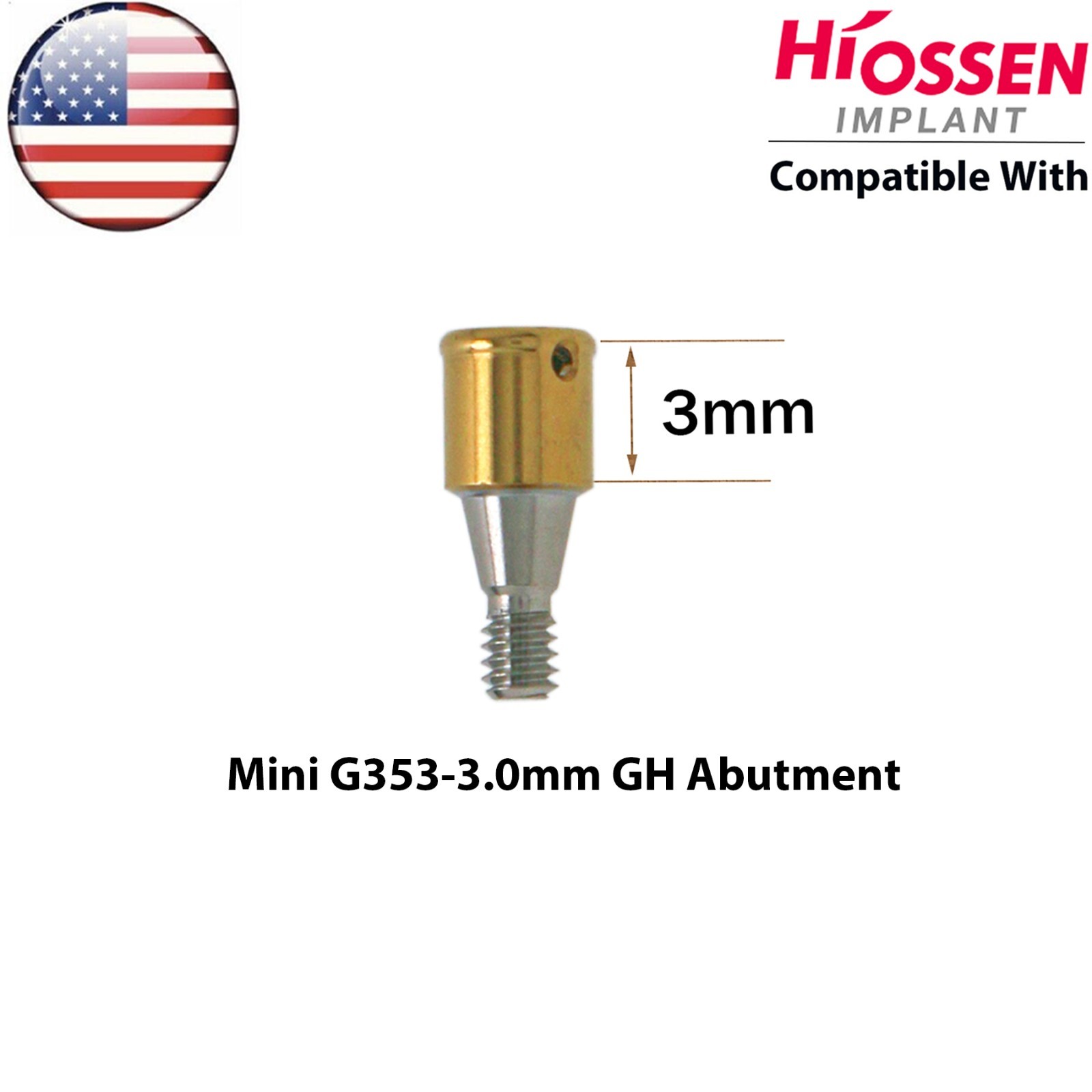 US Overdenture Locator Abutment Mini/Regular Fit Hiossen ET/Osstem TS Platform