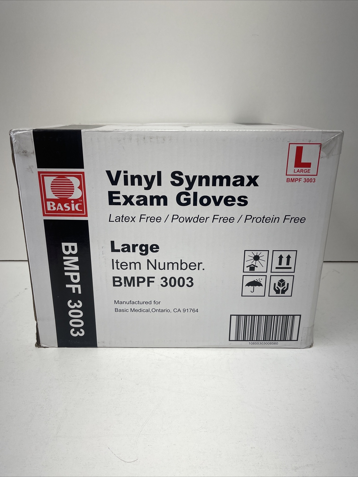1000Pcs Basic Disposable Synmax Vinyl Exam Gloves Latex Free, Powder Free, Large