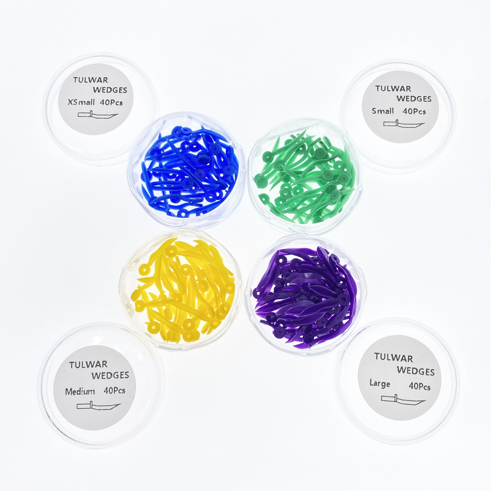 Disposable Plastic Wave Shape Dental Wedges Teeth Wedge Tooth Gap 100 Pcs/Box