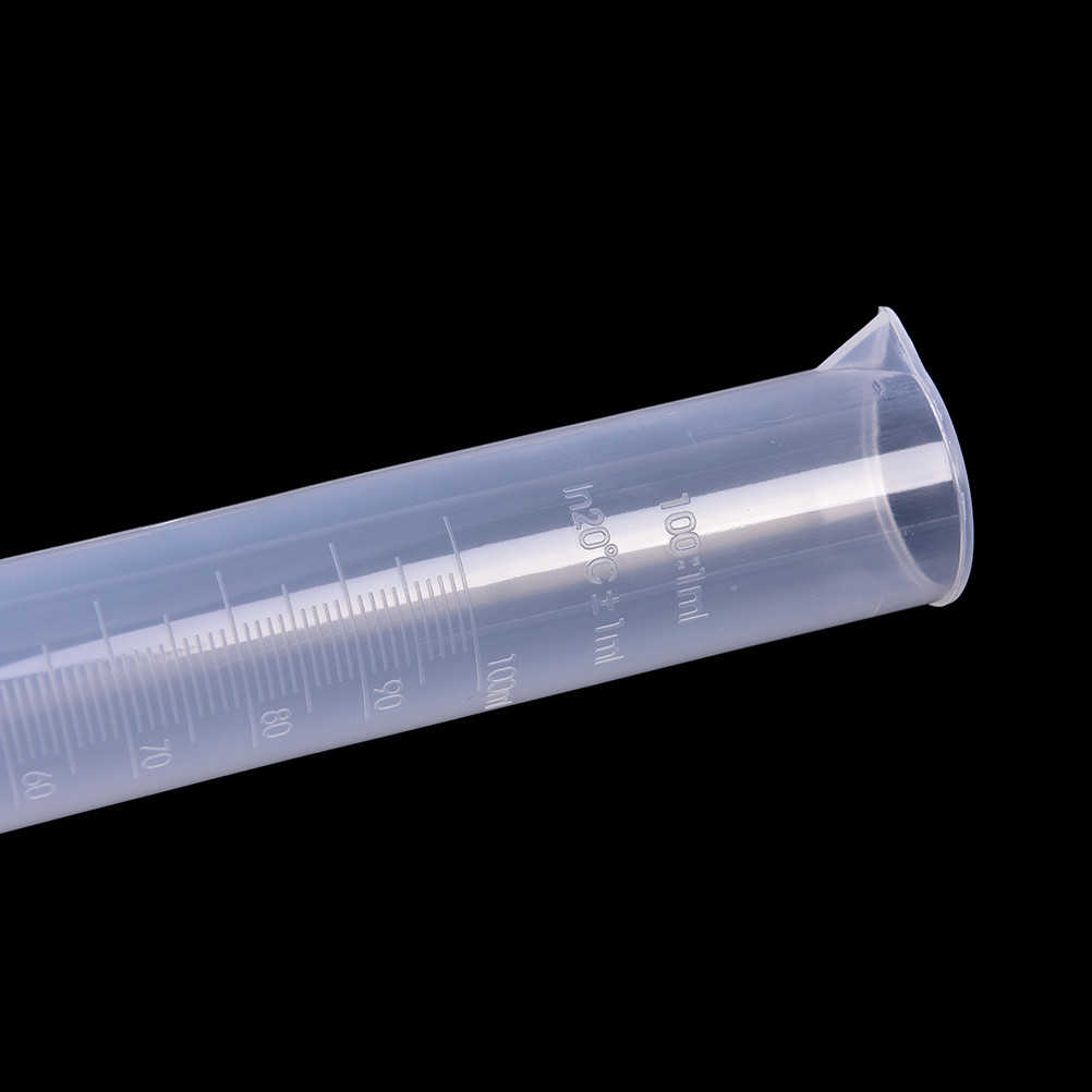 10/25/50/100/250ML Plastic Measuring Cylinder Laboratory Test Graduated Tube F4