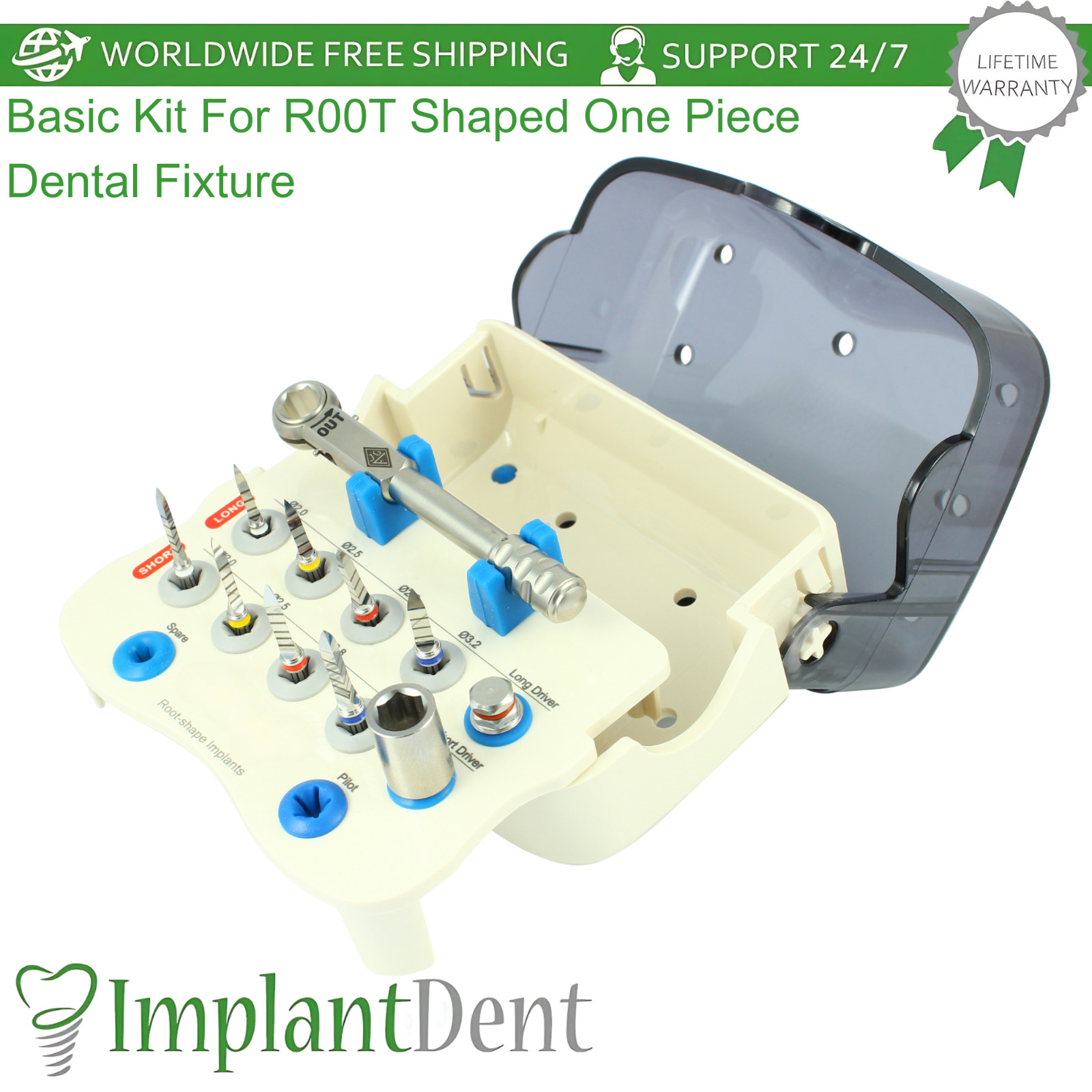 Basic Kit – R00T Shaped One Piece Dental Fixture Driver Lance Drill Ratchet Tool