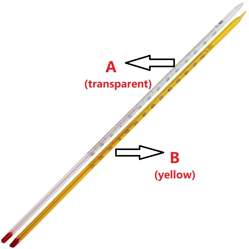 1PC red liquid glass thermometer red water thermometer glass rod thermometer bar