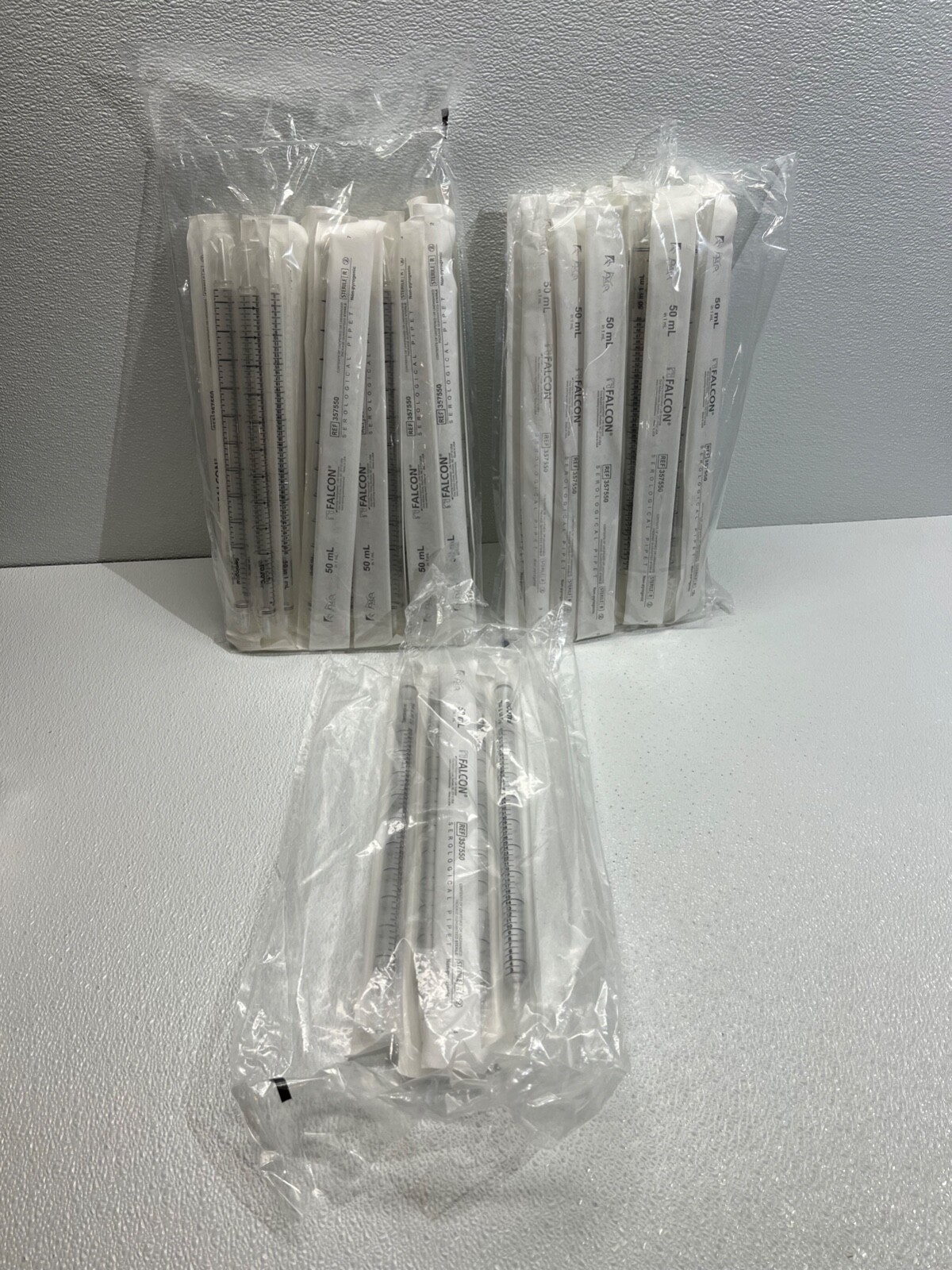 Corning Falcon 50mL Serological Pipet 50 in 1mL With Plug 357550 Lot Of 3