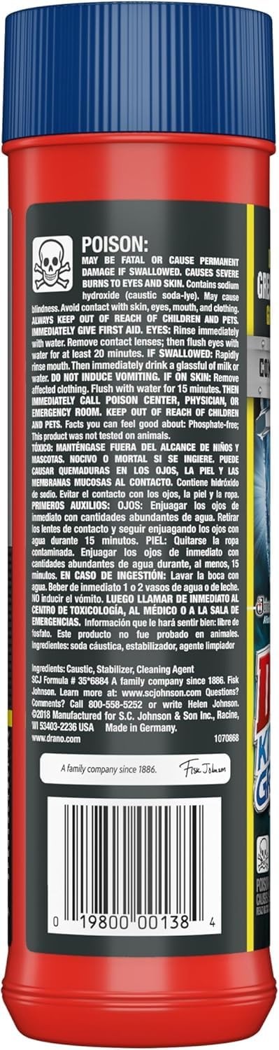 Drano Kitchen Granules Drain Clog Remover and 17.6 Oz (Pack of 1), 1 count