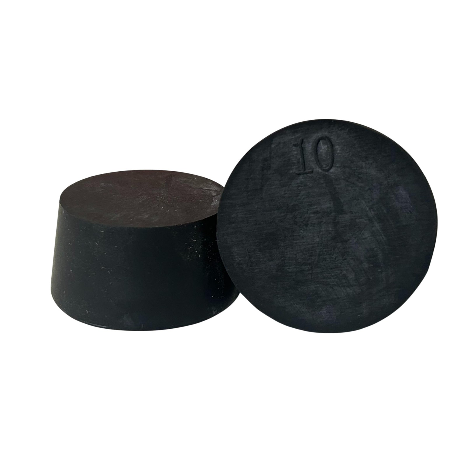 Black Solid Rubber Stoppers Size #10 Lab Plug Tapered Seals 216U2 3 PCS