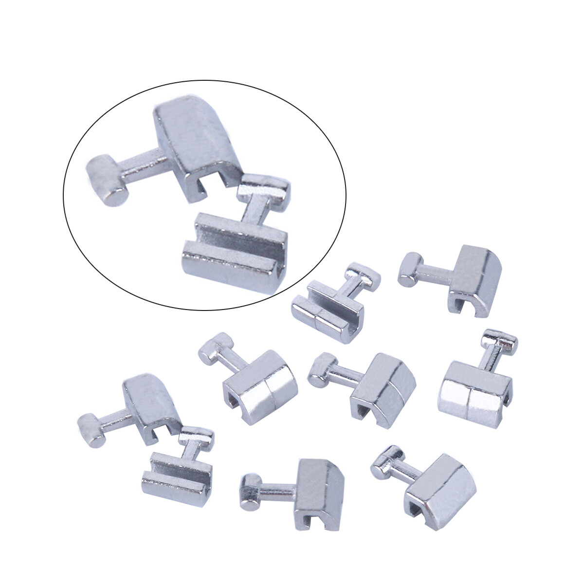 10PCS/Pack AZDENT Dental Orthodontic Short Type Crimpable Hook for Arch Wire